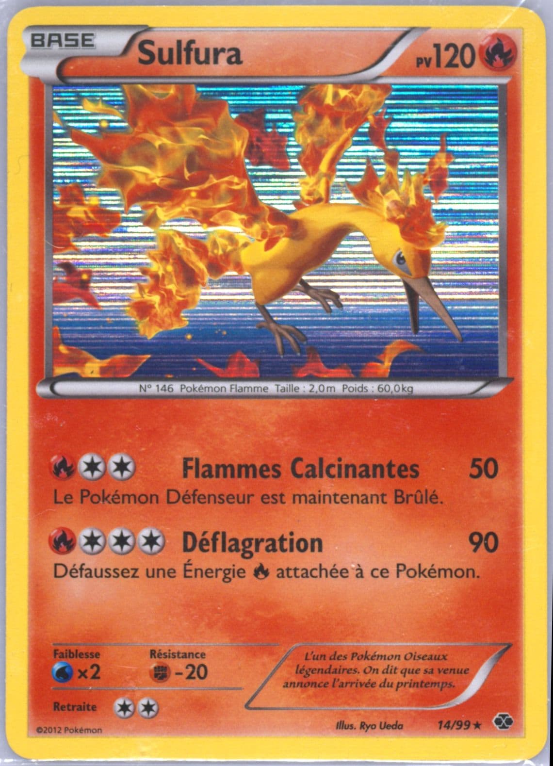Sulfura-Holo French (14) 2012 Pokemon Black & White Next Destinies