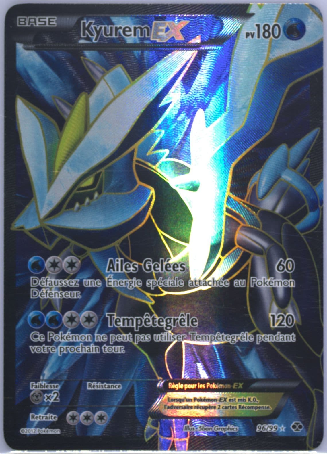 Full Art/Kyurem EX French (96) 2012 Pokemon Black & White Next Destinies