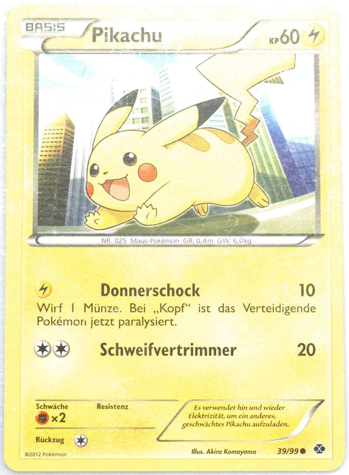Pikachu German (39) 2012 Pokemon Black & White Next Destinies