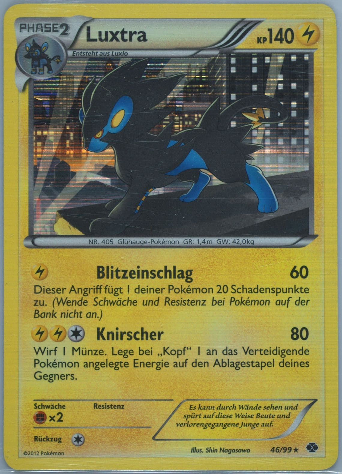Luxtra-Holo German (46) 2012 Pokemon Black & White Next Destinies