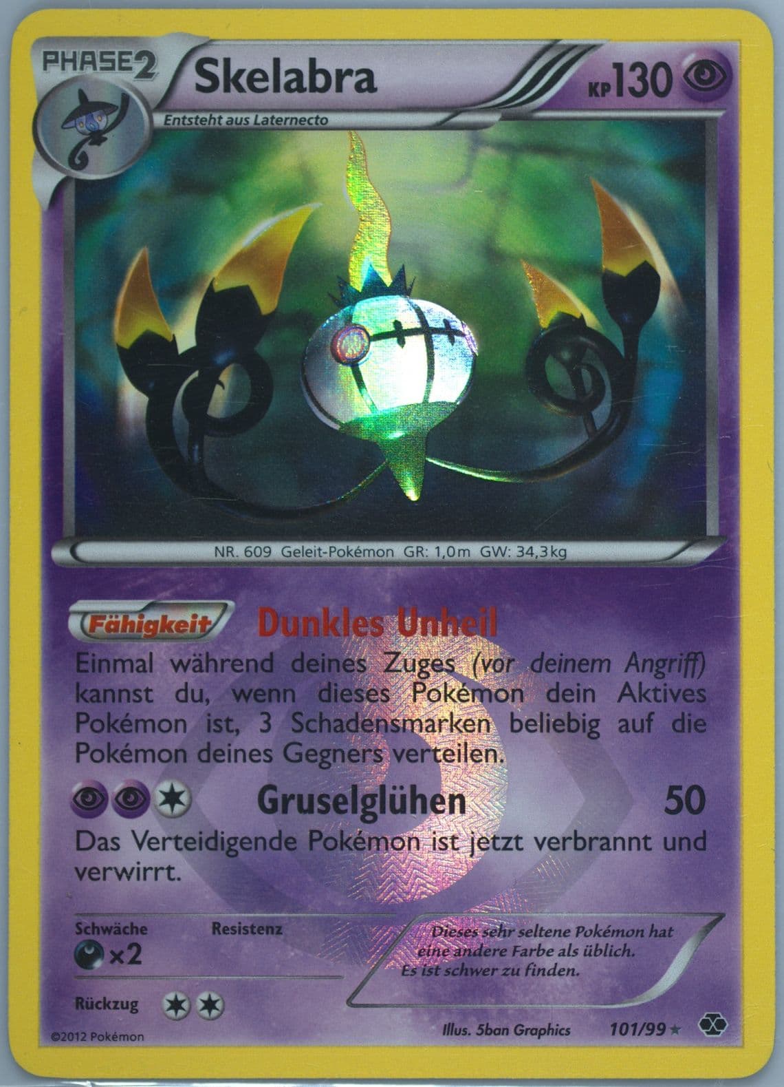Skelabra-Holo German (101) 2012 Pokemon Black & White Next Destinies