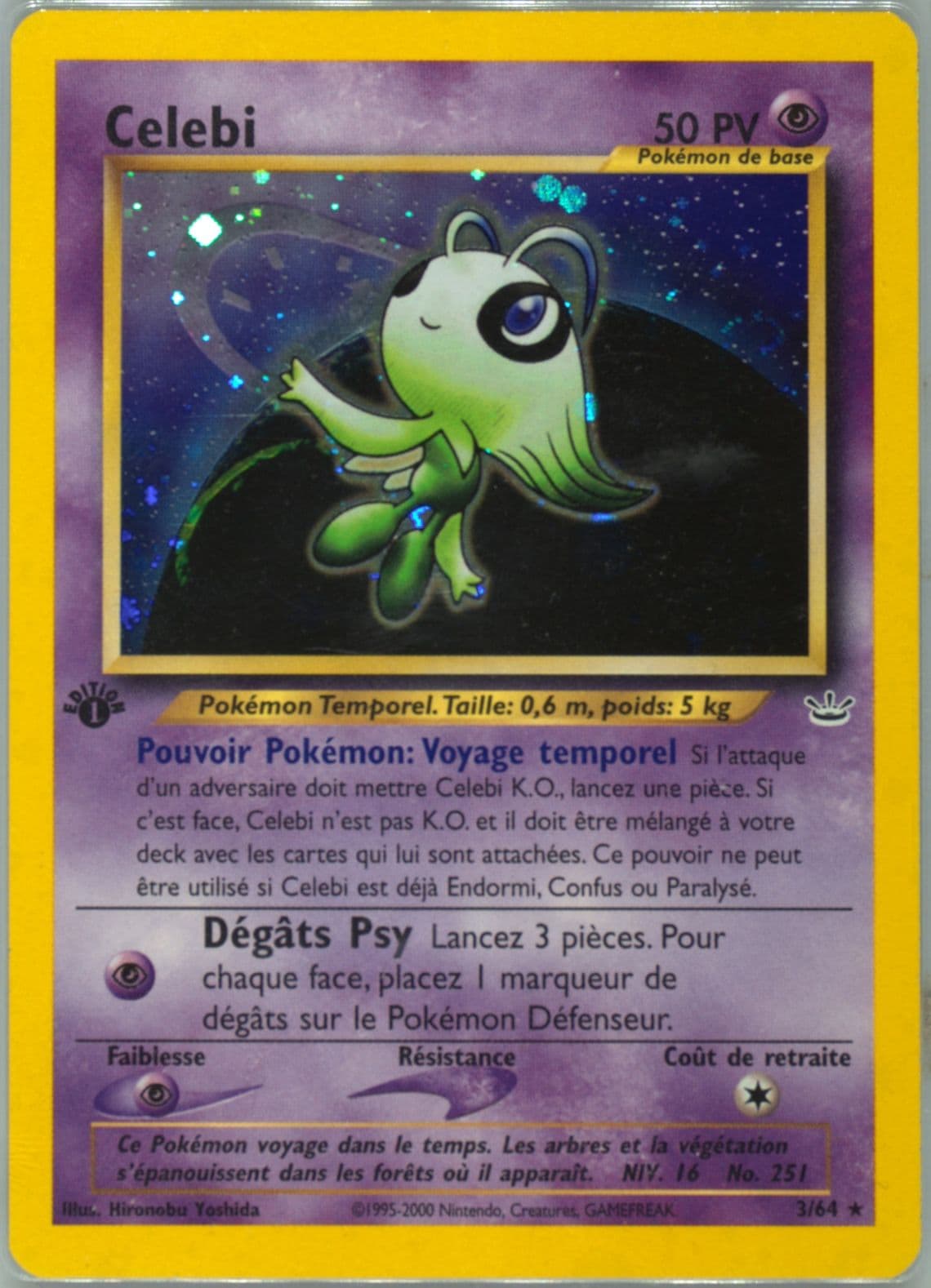 Celebi-Holo 1st Edition (3) 2002 Pokemon French Neo Revelation