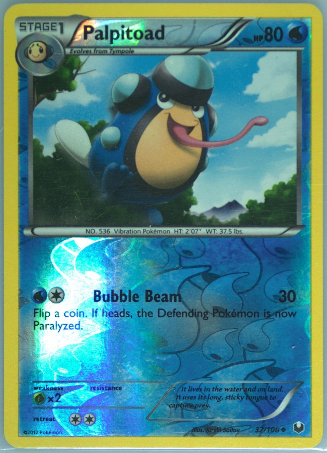 Palpitoad-Reverse Foil (32) 2012 Pokemon Black & White Dark Explorers