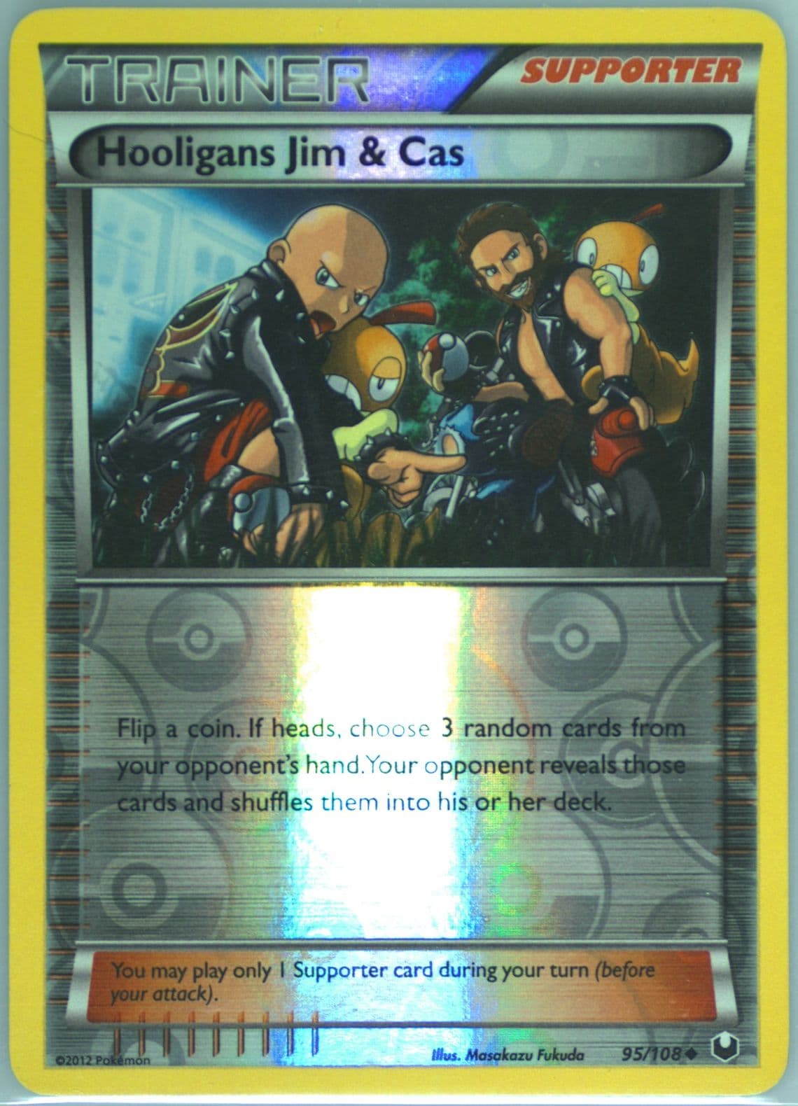Hooligans Jim & Cas-Reverse Foil (95) 2012 Pokemon Black & White Dark Explorers