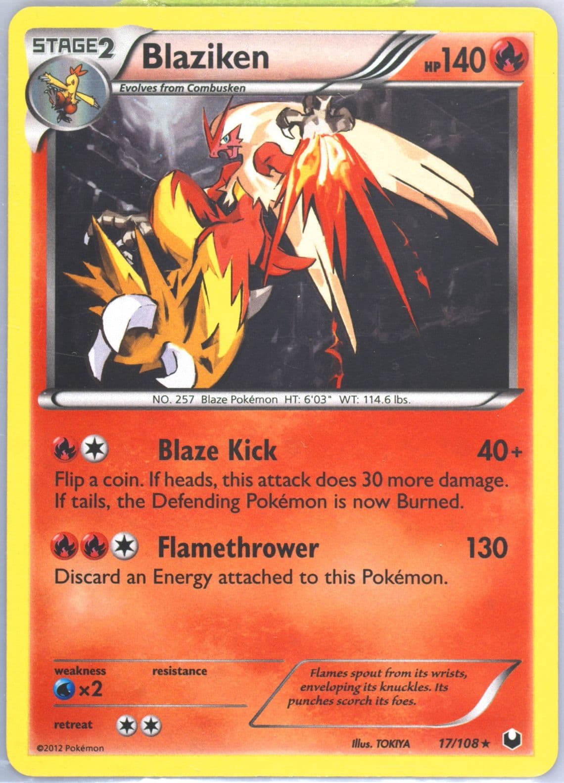 Blaziken-Holo Cosmos (17) 2012 Pokemon Black & White Dark Explorers