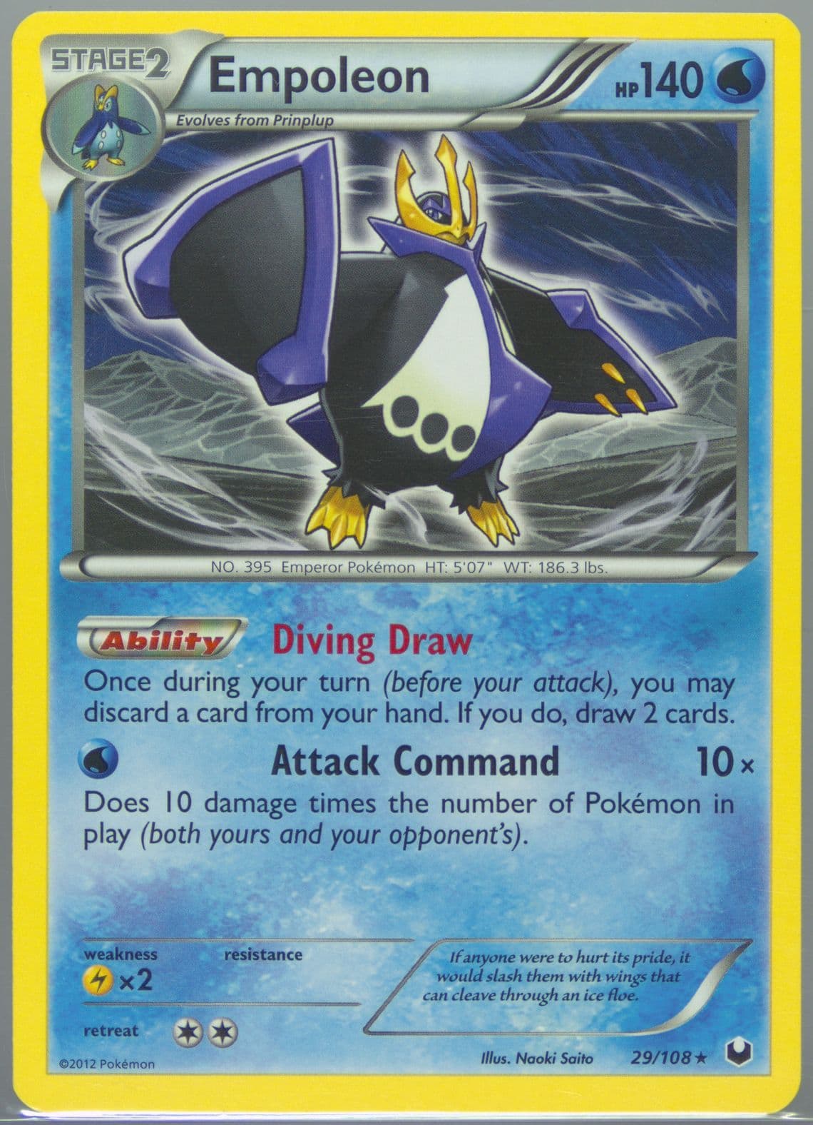 Empoleon Shadows Theme Deck (29) 2012 Pokemon Black & White Dark Explorers