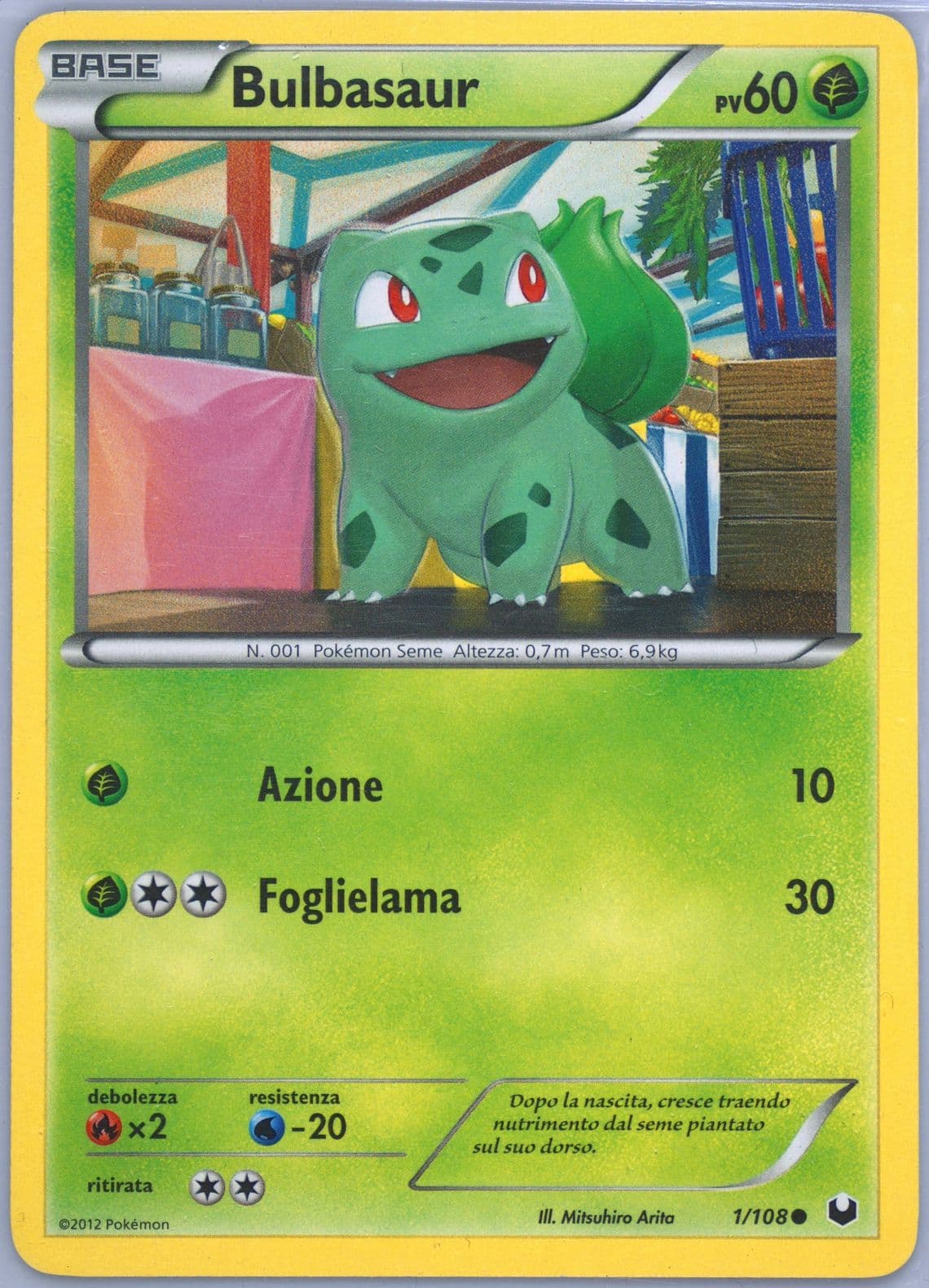 Bulbasaur Italian (1) 2012 Pokemon Black & White Dark Explorers