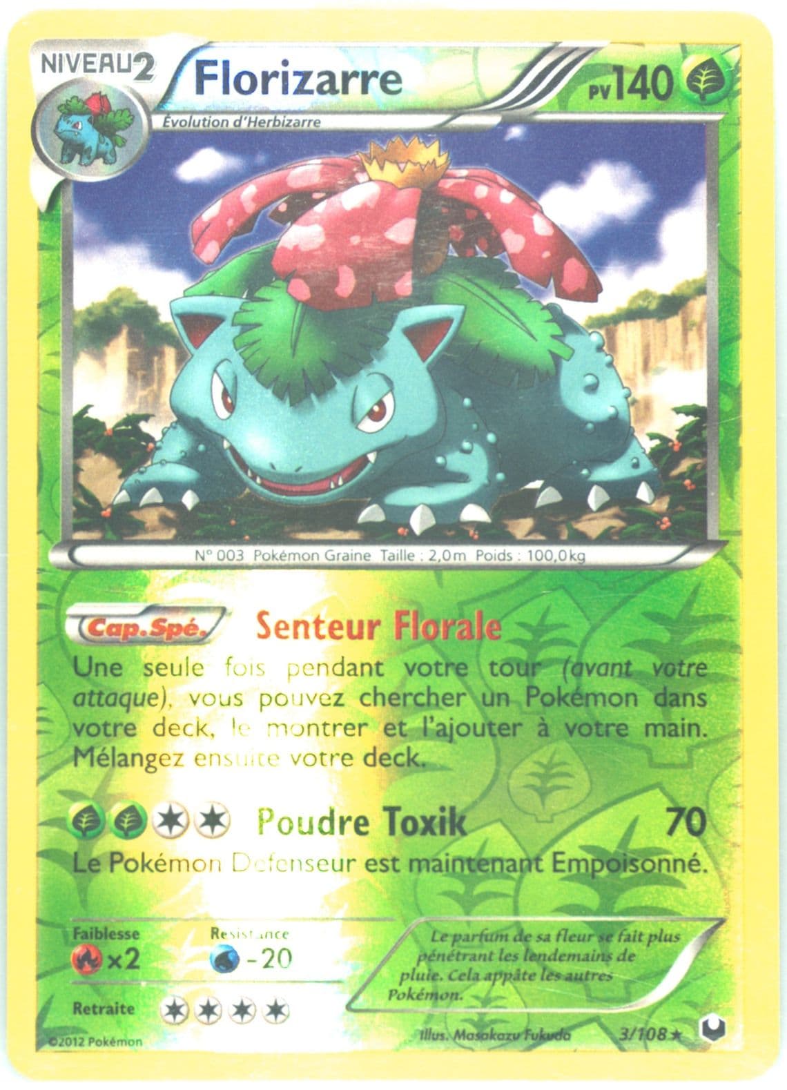Florizarre-Reverse Foil French (3) 2012 Pokemon Black & White Dark Explorers