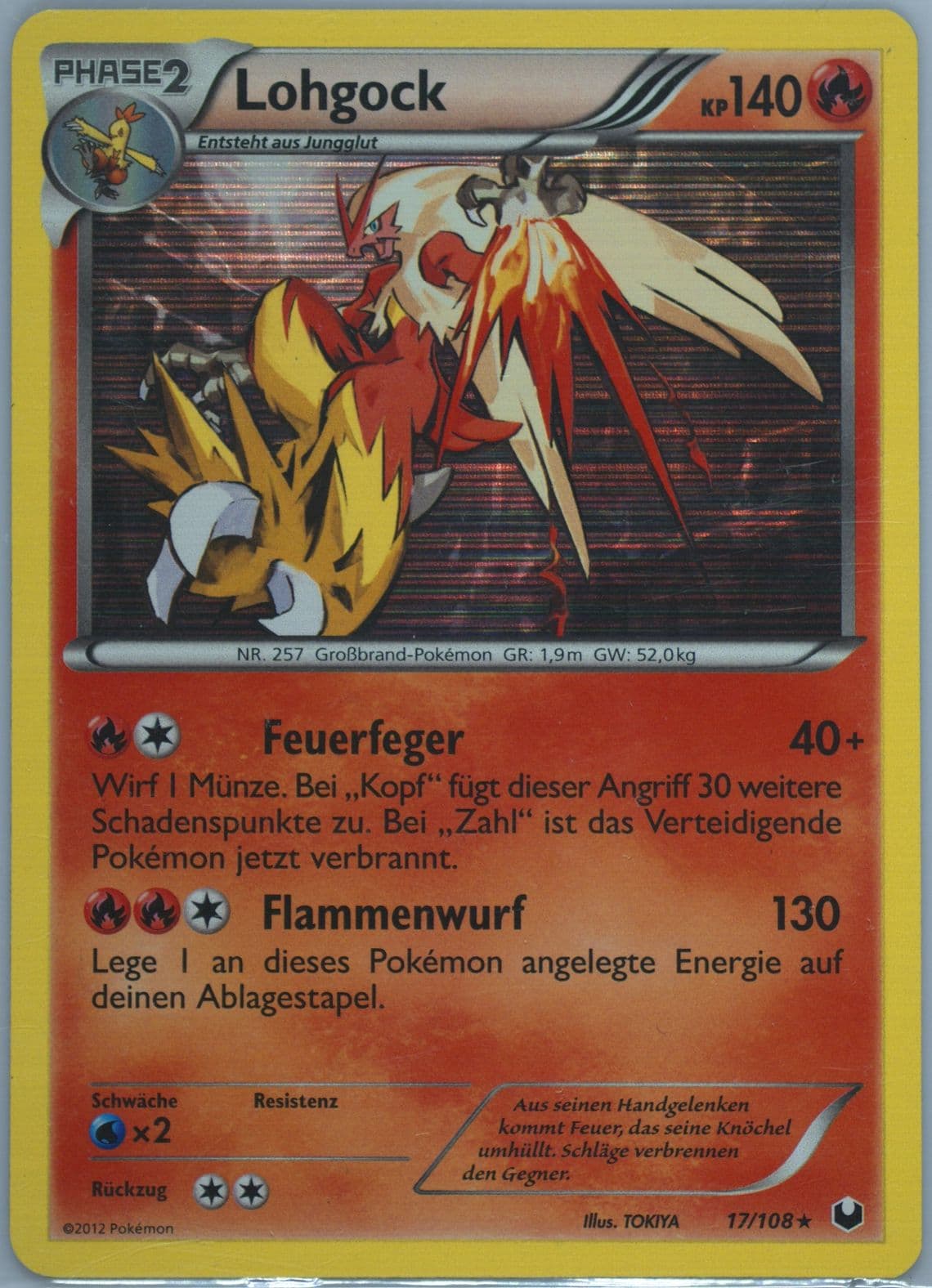 Lohgock-Holo German (17) 2012 Pokemon Black & White Dark Explorers