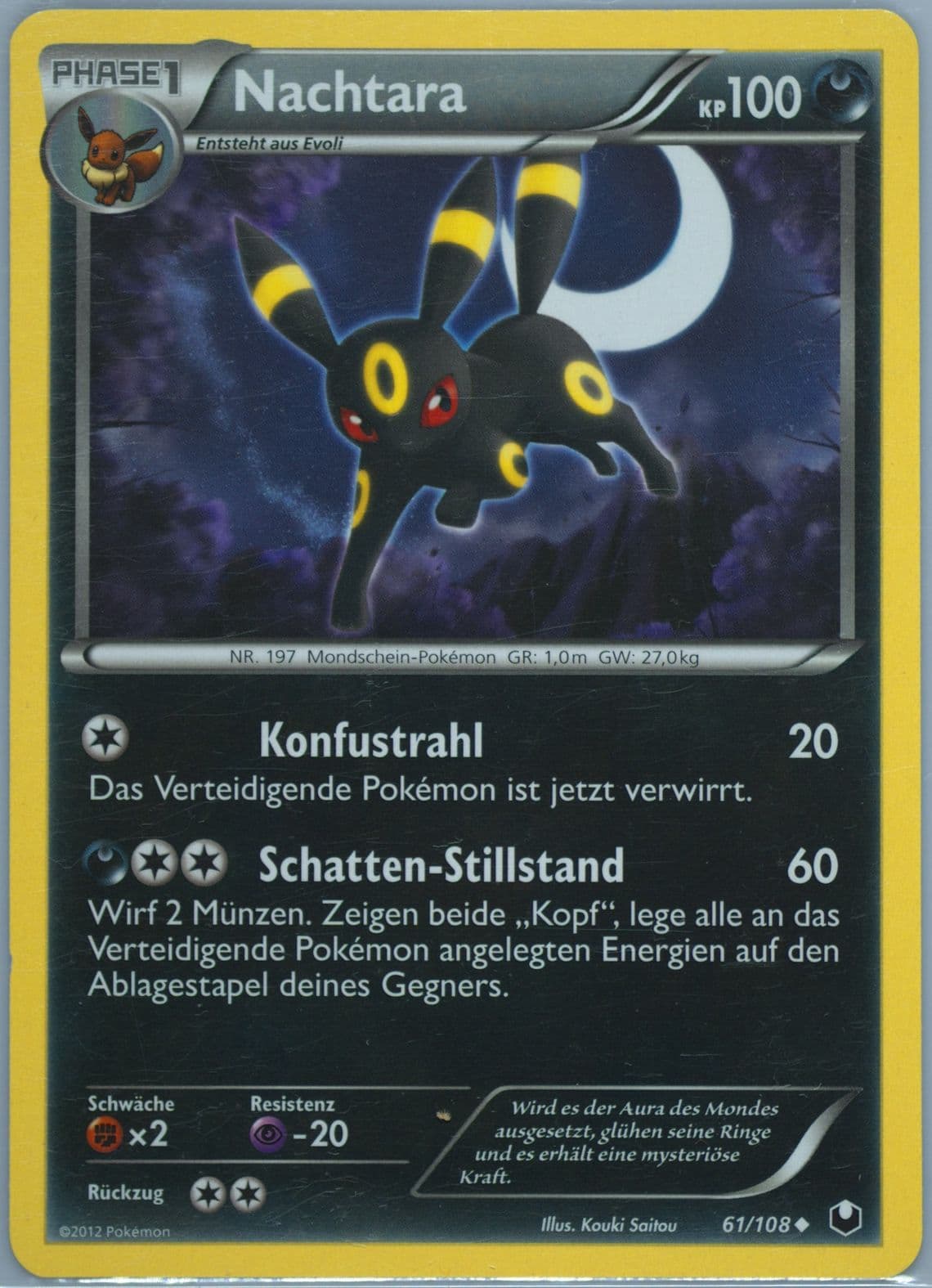 Nachtara German (61) 2012 Pokemon Black & White Dark Explorers