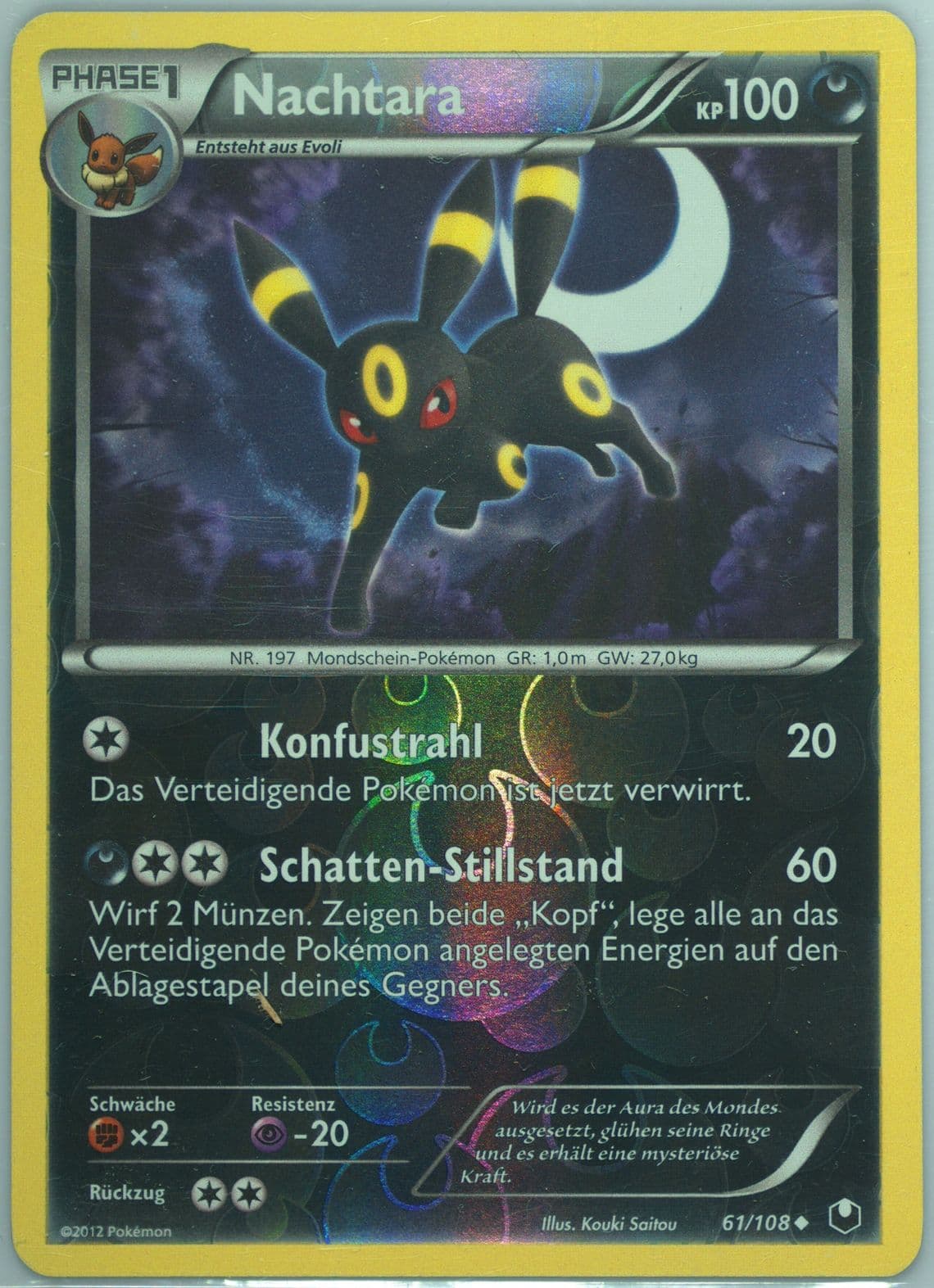 Nachtara-Reverse Foil German (61) 2012 Pokemon Black & White Dark Explorers
