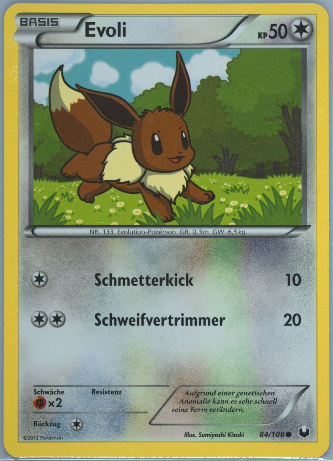 Evoli German (84) 2012 Pokemon Black & White Dark Explorers
