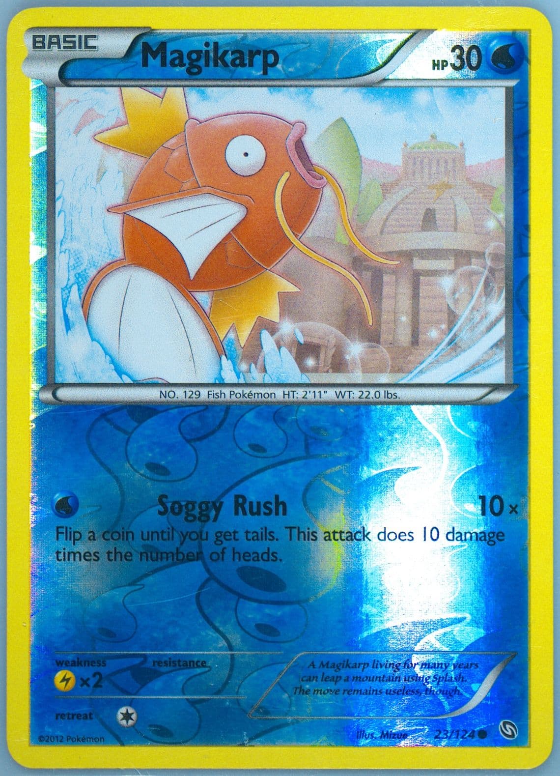 Magikarp-Reverse Foil (23) 2012 Pokemon Black & White Dragons Exalted