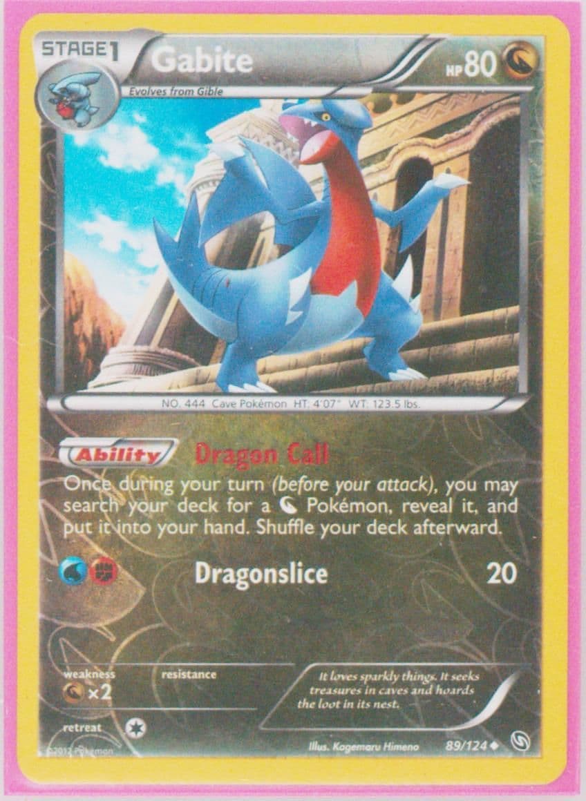 Gabite-Reverse Foil (89) 2012 Pokemon Black & White Dragons Exalted