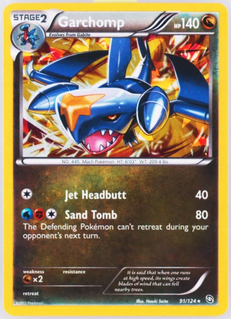 Garchomp-Holo Cracked Ice (91) 2012 Pokemon Black & White Dragons Exalted