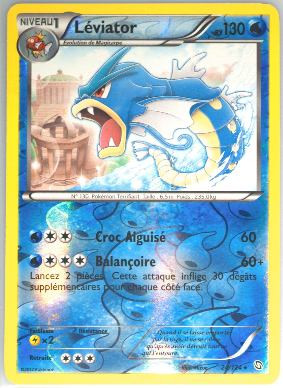 Leviator-Reverse Foil French (24) 2012 Pokemon Black & White Dragons Exalted