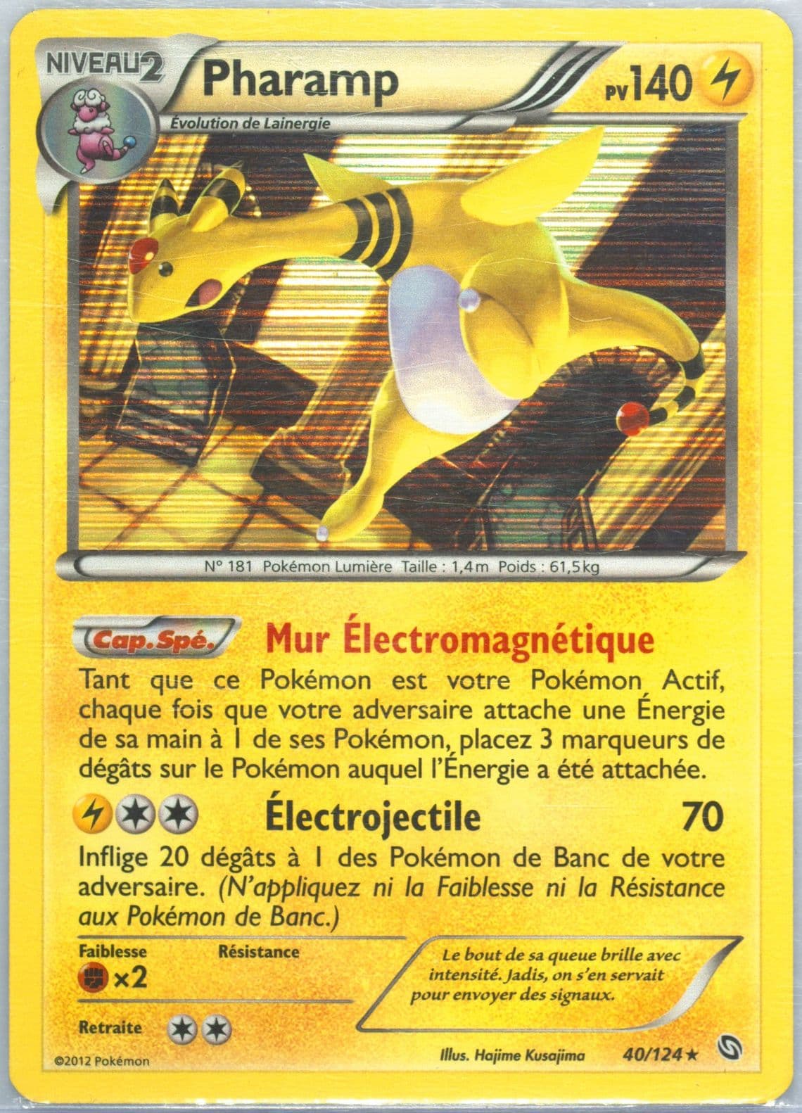 Pharamp-Holo French (40) 2012 Pokemon Black & White Dragons Exalted