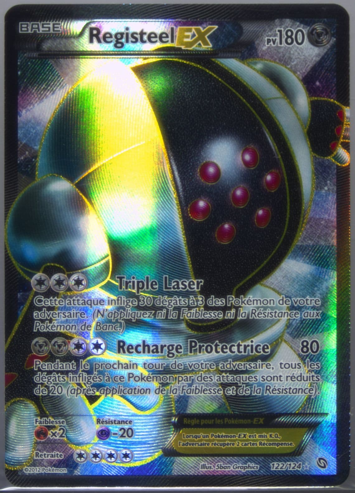 Full Art/Registeel EX French (122) 2012 Pokemon Black & White Dragons Exalted