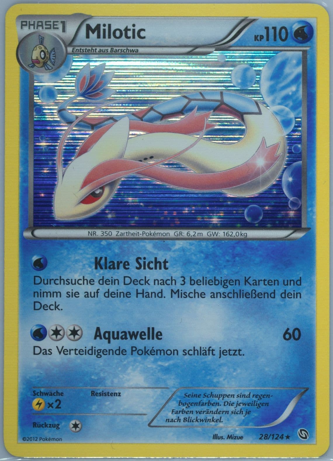 Milotic-Holo German (28) 2012 Pokemon Black & White Dragons Exalted