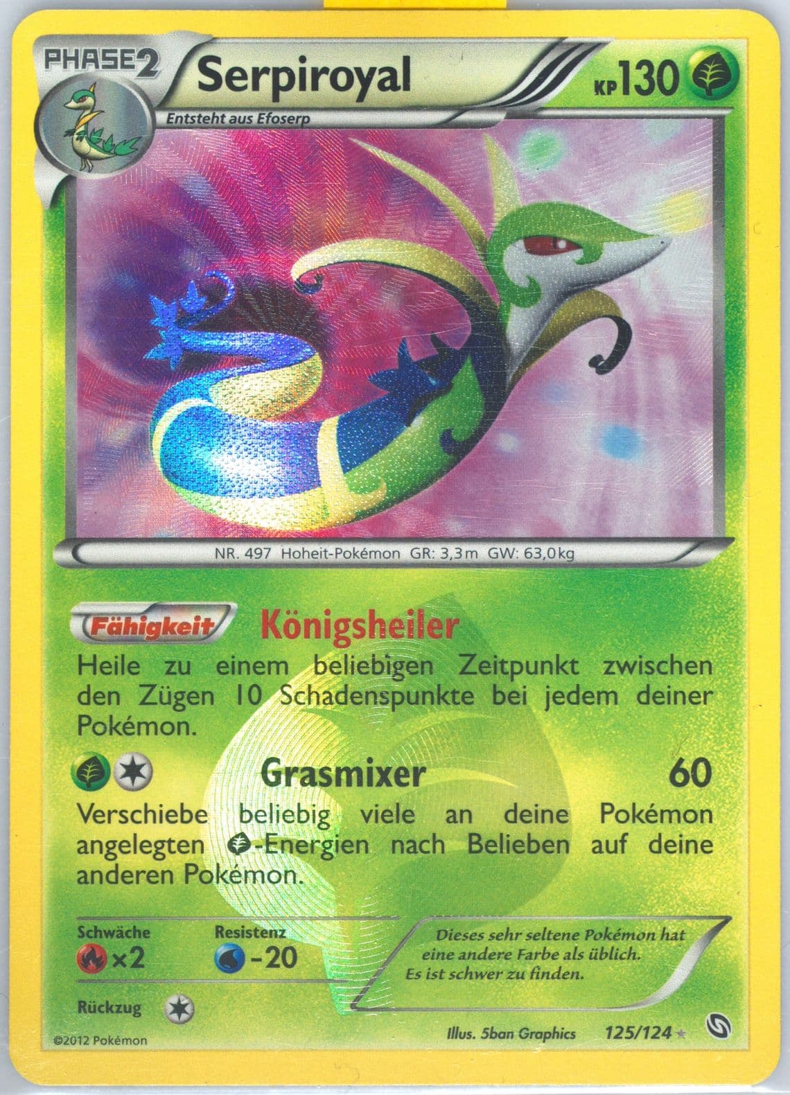 Serpiroyal German (125) 2012 Pokemon Black & White Dragons Exalted