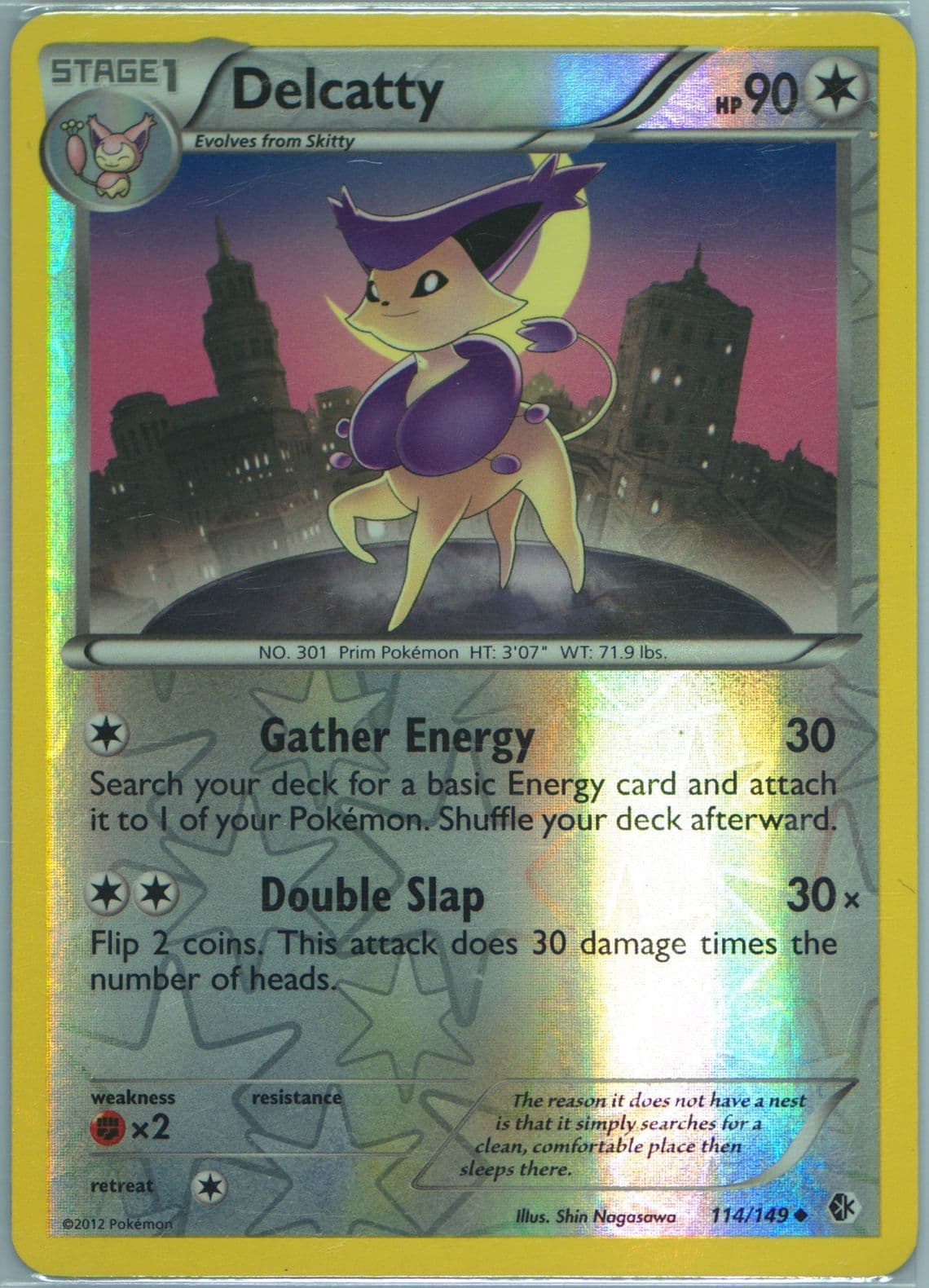Delcatty-Reverse Foil (114) 2012 Pokemon Black & White Boundaries Crossed
