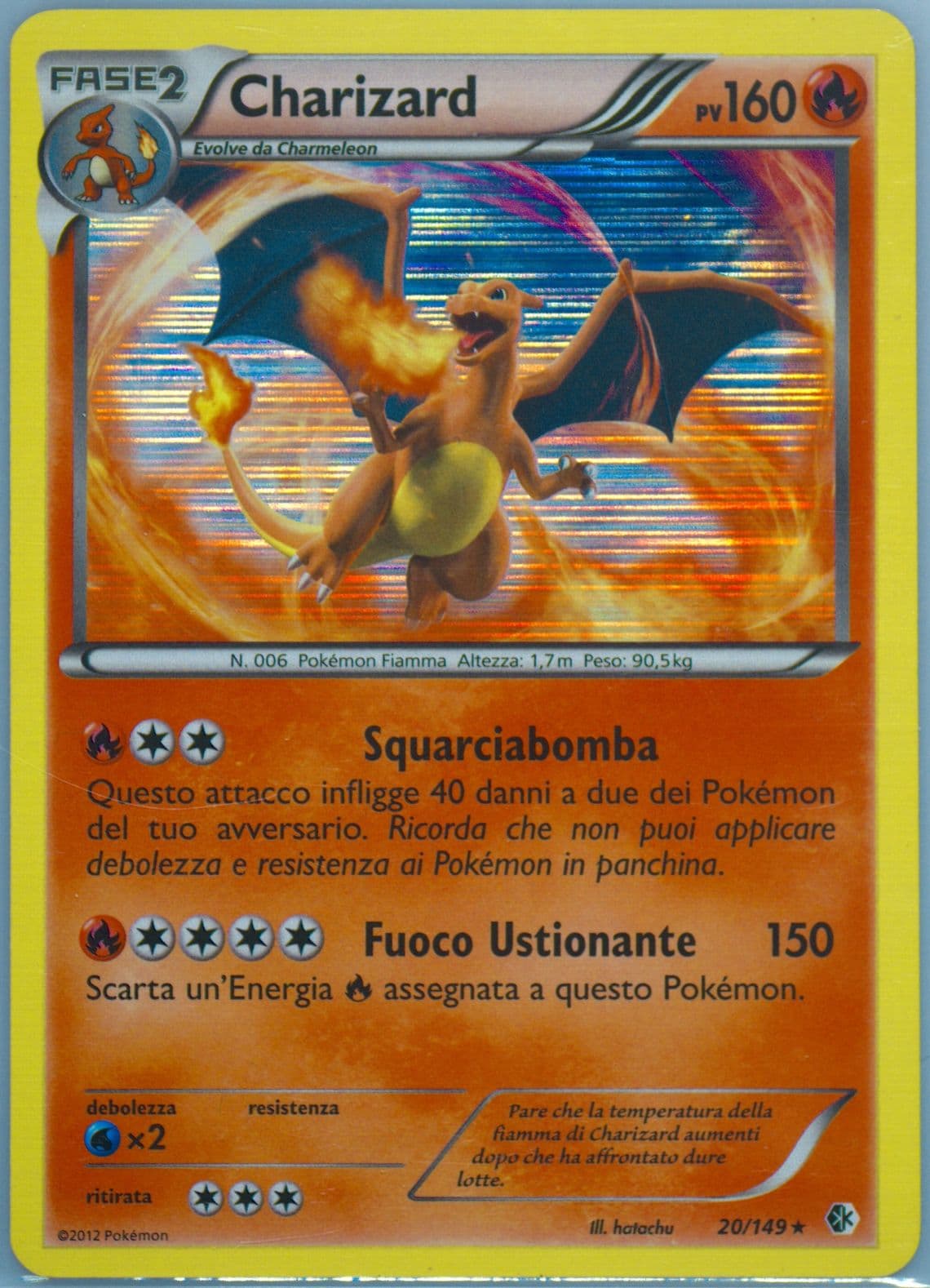 Charizard-Holo (20) 2013 Pokemon Italian Black & White Boundaries Crossed