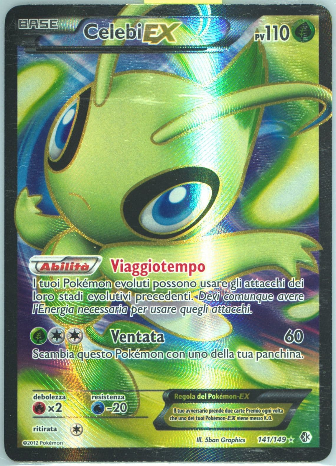 Full Art/Celebi EX (141) 2013 Pokemon Italian Black & White Boundaries Crossed