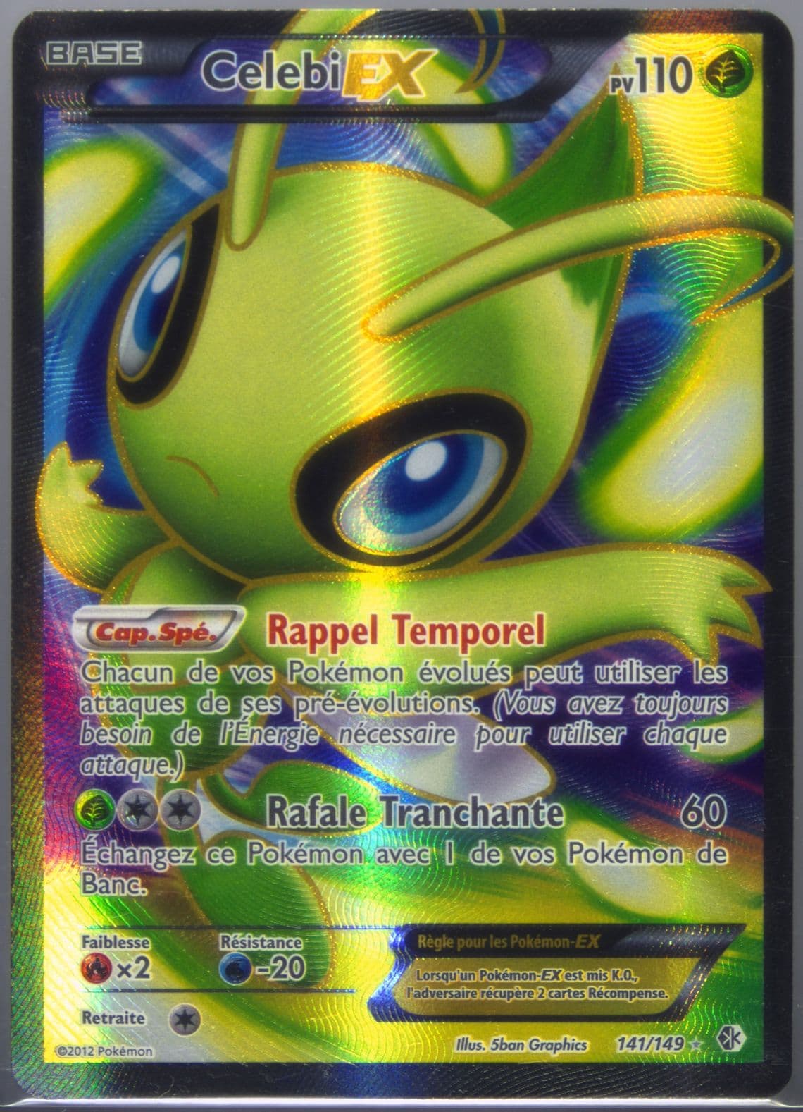 Full Art/Celebi EX (141) 2013 Pokemon French Black & White Boundaries Crossed
