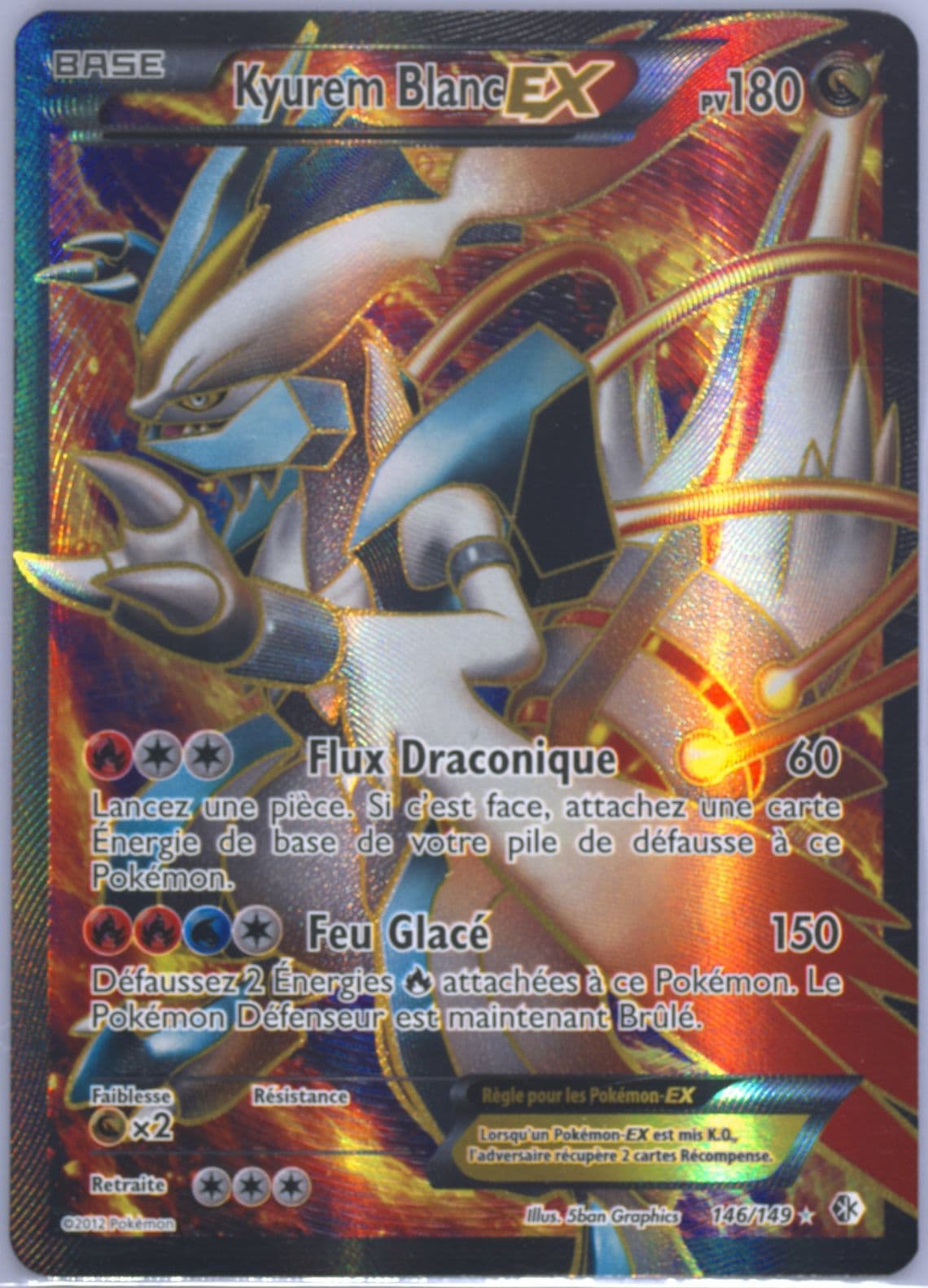 Full Art/Kyurem Blanc EX (146) 2013 Pokemon French Black & White Boundaries Crossed