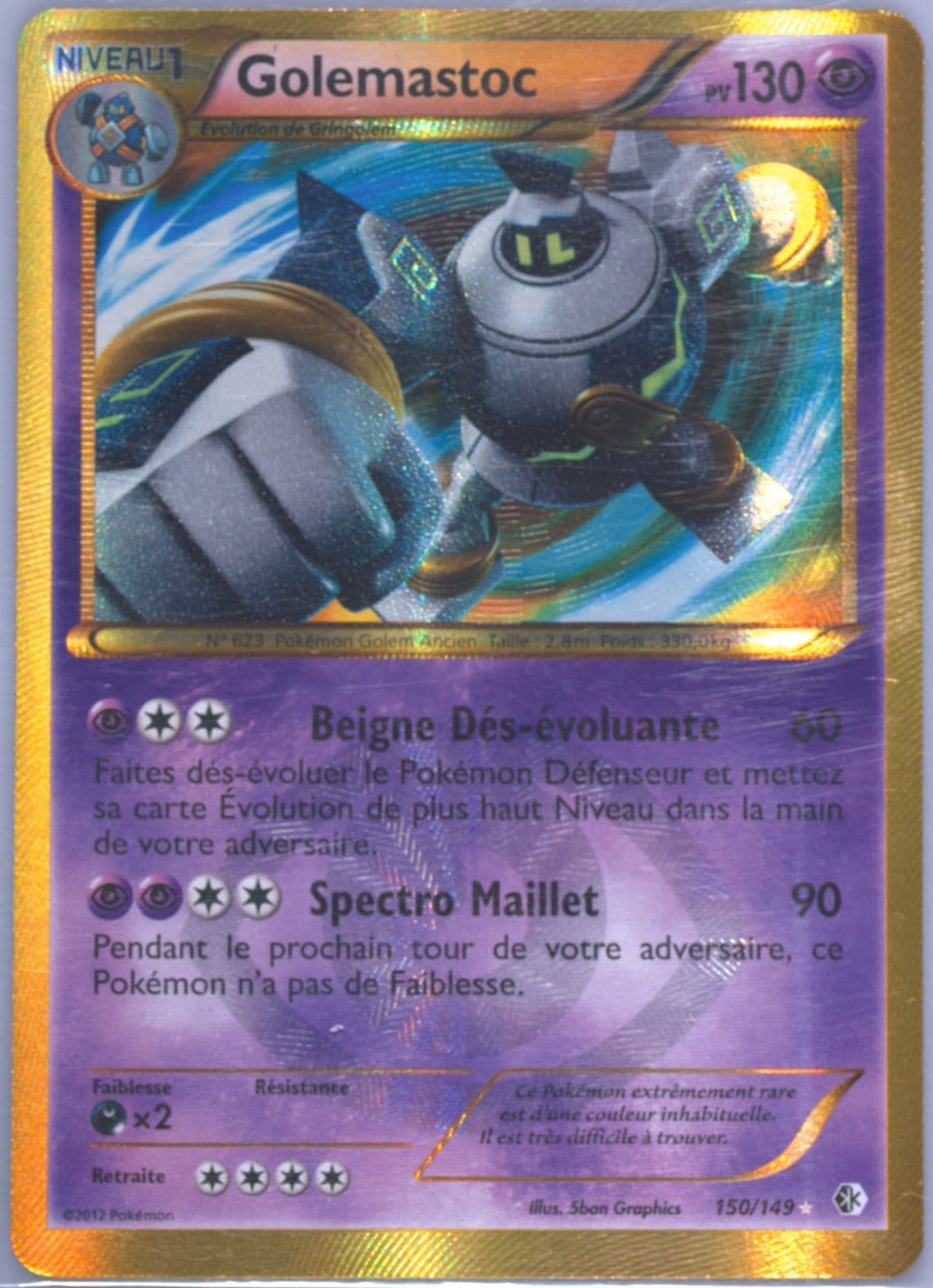 Golemastoc (150) 2013 Pokemon French Black & White Boundaries Crossed