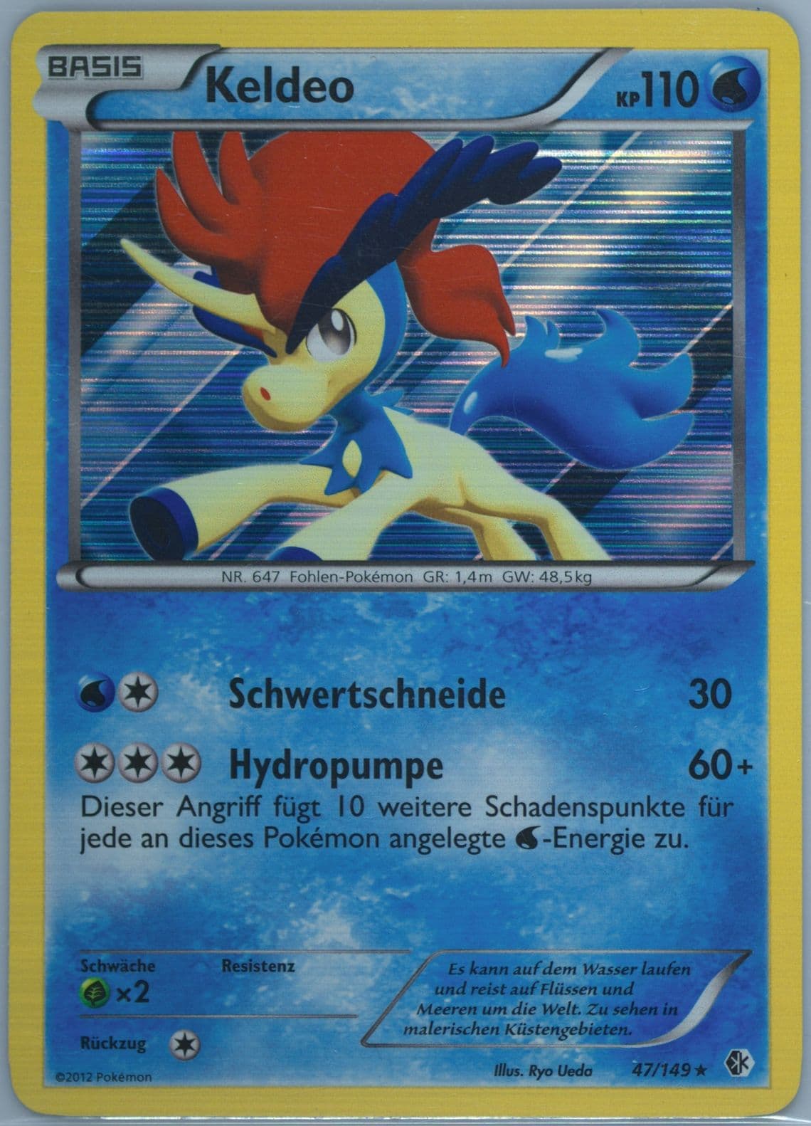 Keldeo-Holo (47) 2013 Pokemon German Black & White Boundaries Crossed