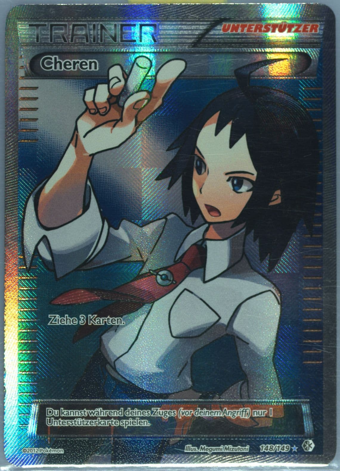 Full Art/Cheren (148) 2013 Pokemon German Black & White Boundaries Crossed