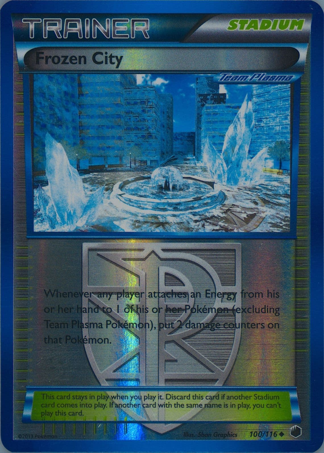 Frozen City-Reverse Foil (100) 2013 Pokemon Black & White Plasma Freeze