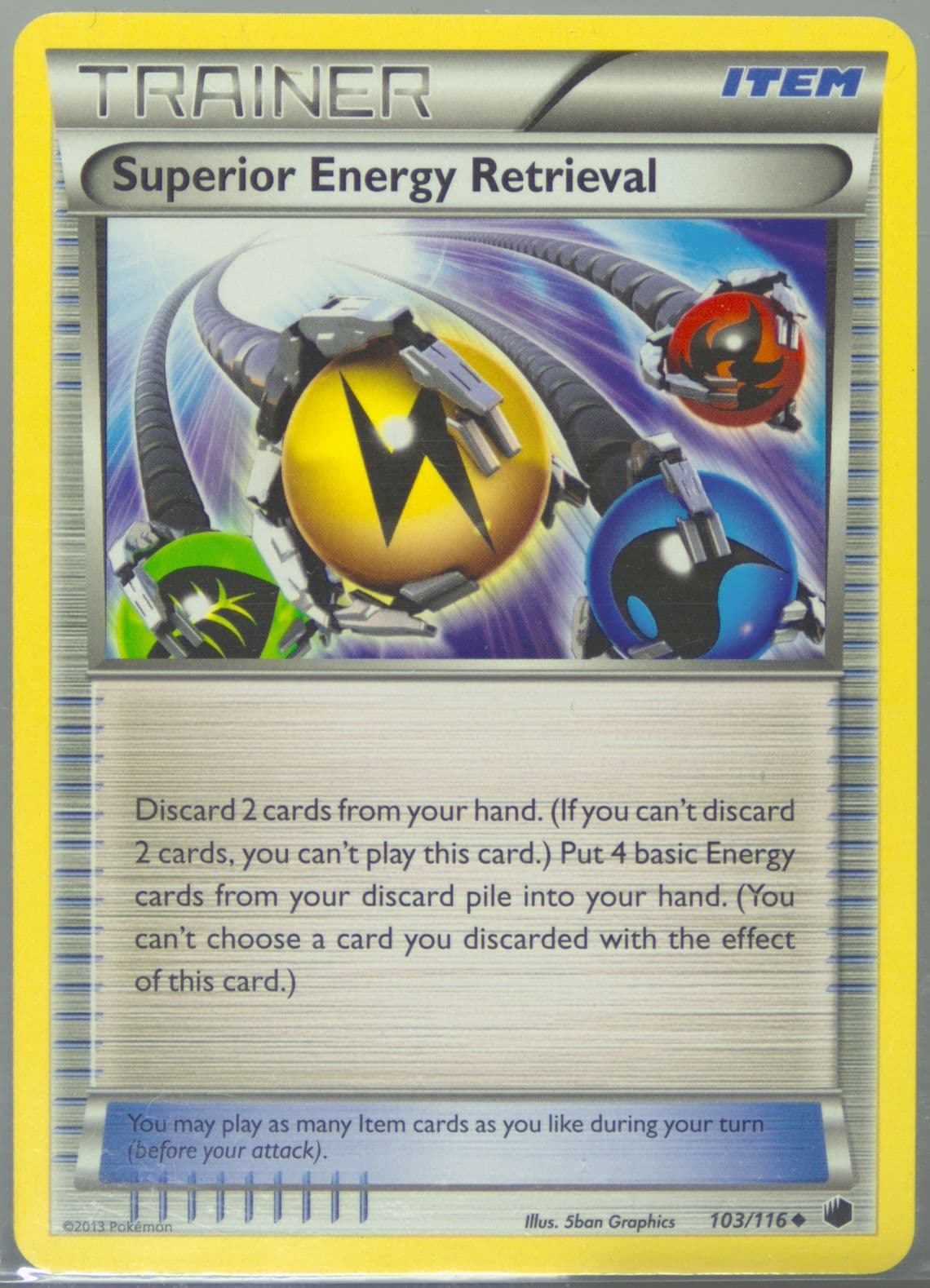 Superior Energy Retrieval (103) 2013 Pokemon Black & White Plasma Freeze