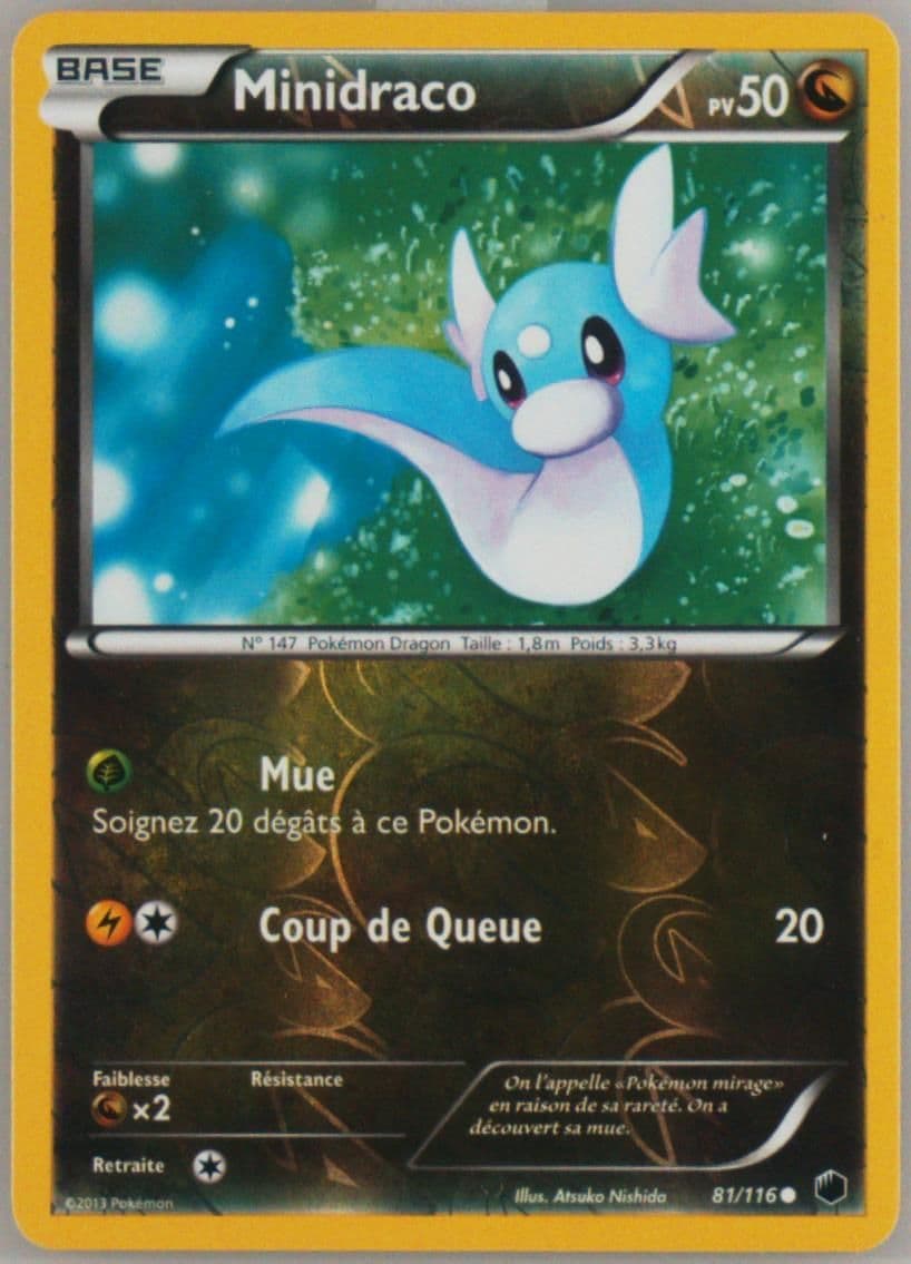 Minidraco-Reverse Foil French (81) 2013 Pokemon Black & White Plasma Freeze