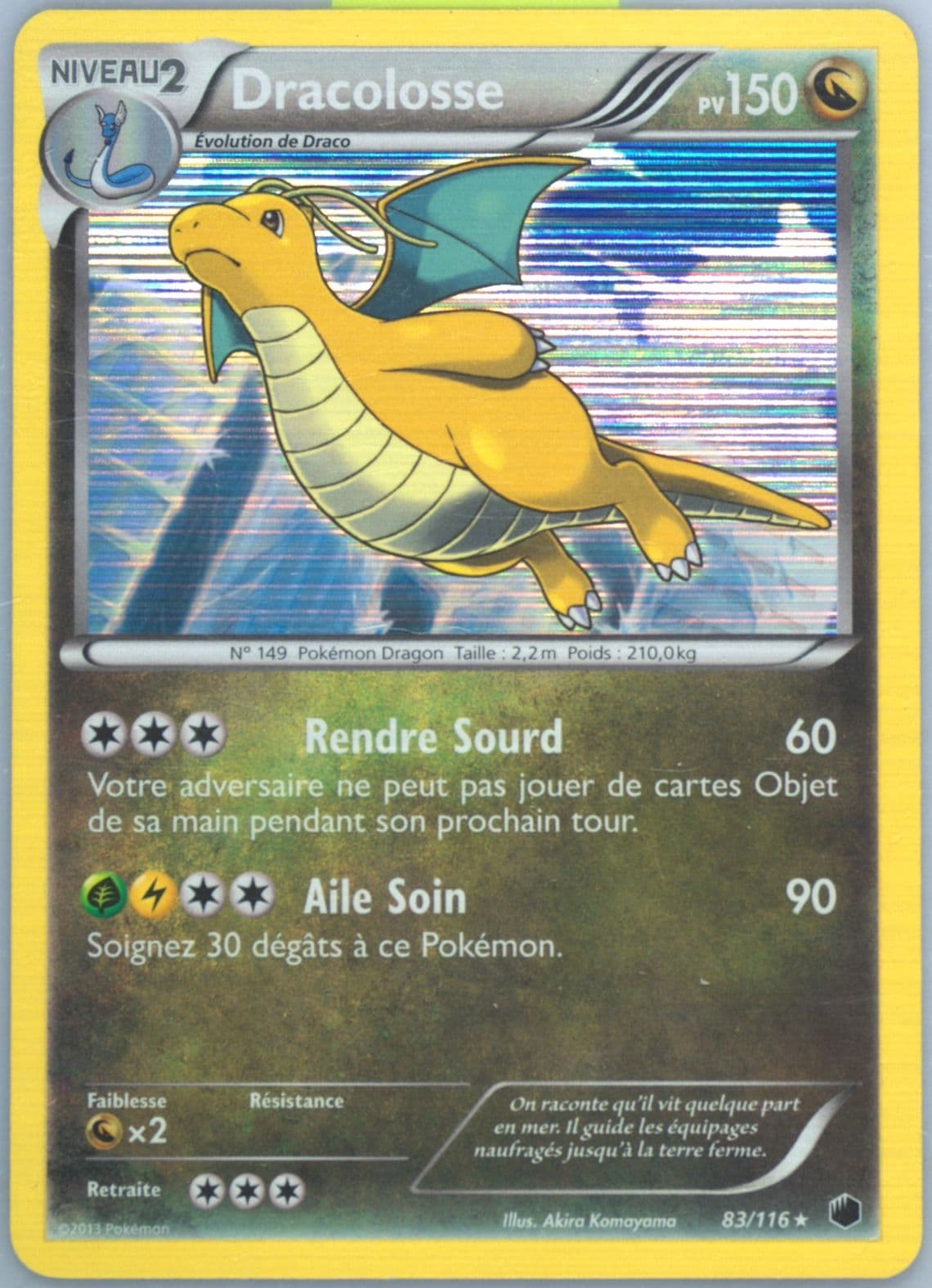 Dracolosse-Holo French (83) 2013 Pokemon Black & White Plasma Freeze