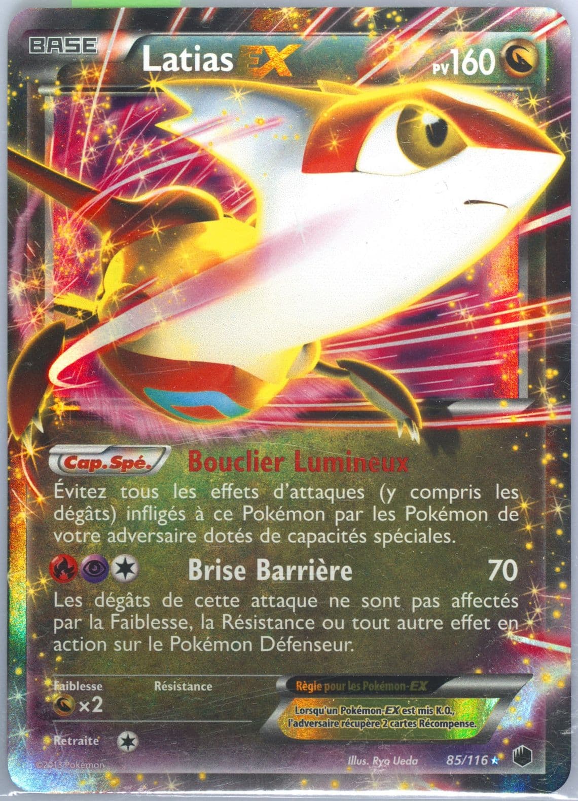 Latias EX French (85) 2013 Pokemon Black & White Plasma Freeze