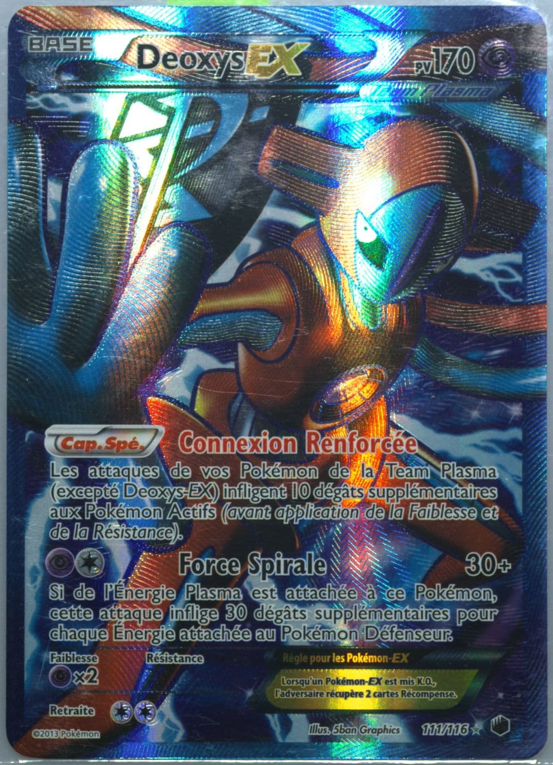 Full Art/Deoxys EX French (111) 2013 Pokemon Black & White Plasma Freeze