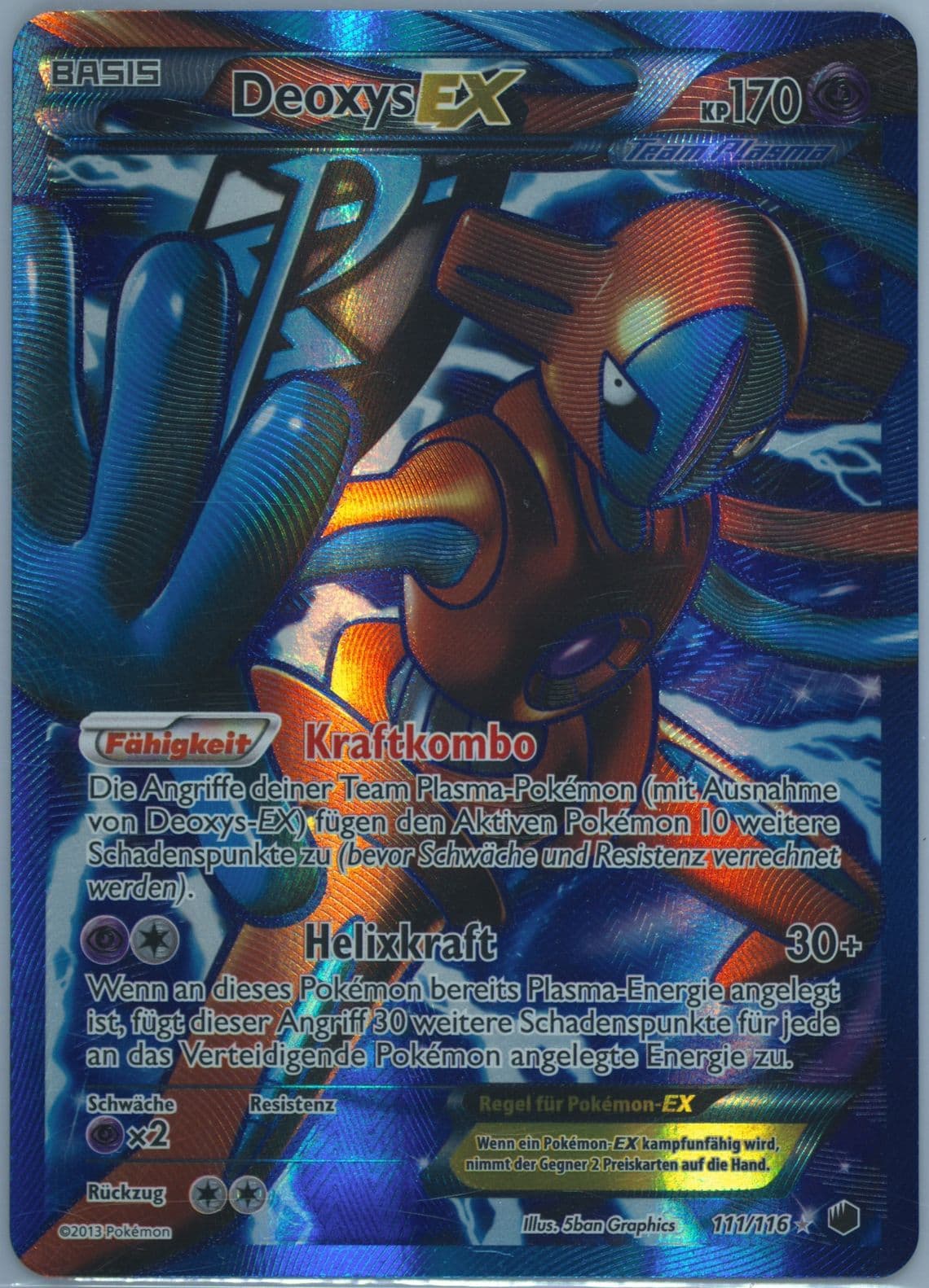 Full Art/Deoxys EX German (111) 2013 Pokemon Black & White Plasma Freeze