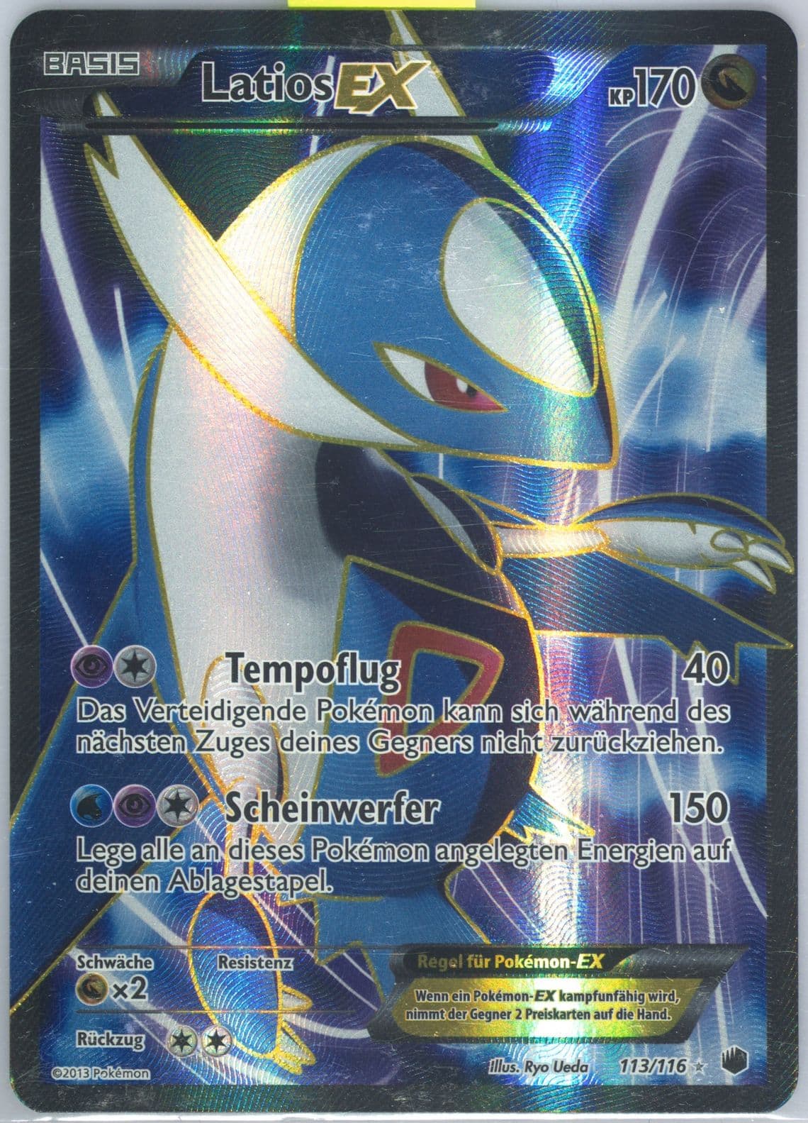 Full Art/Latios EX German (113) 2013 Pokemon Black & White Plasma Freeze
