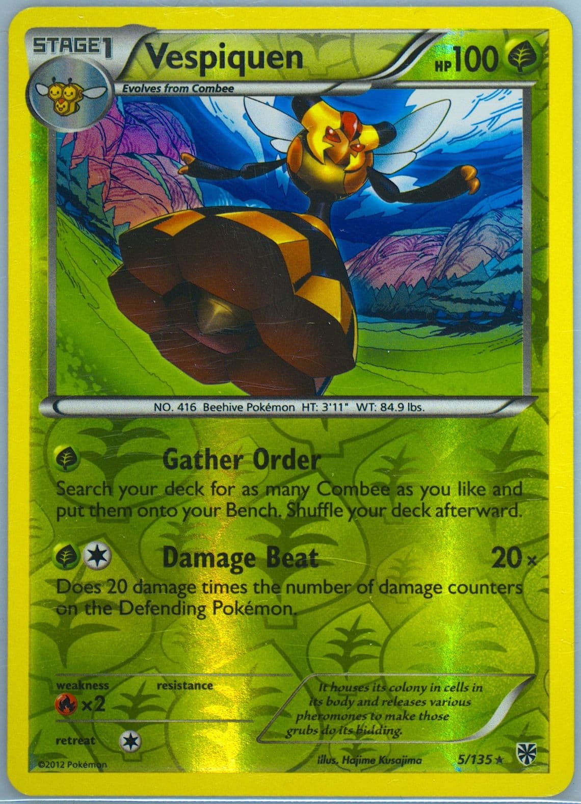 Vespiquen-Reverse Foil (5) 2013 Pokemon Black & White Plasma Storm