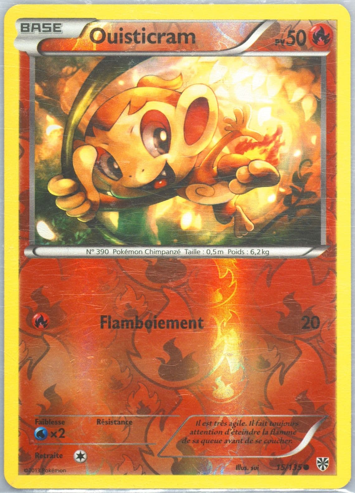 Ouisticram-Reverse Foil French (15) 2013 Pokemon Black & White Plasma Storm