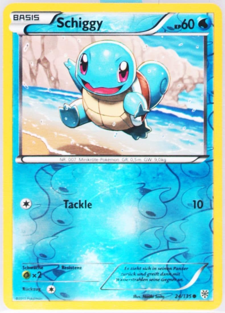 Schiggy-Reverse Foil German (24) 2013 Pokemon Black & White Plasma Storm