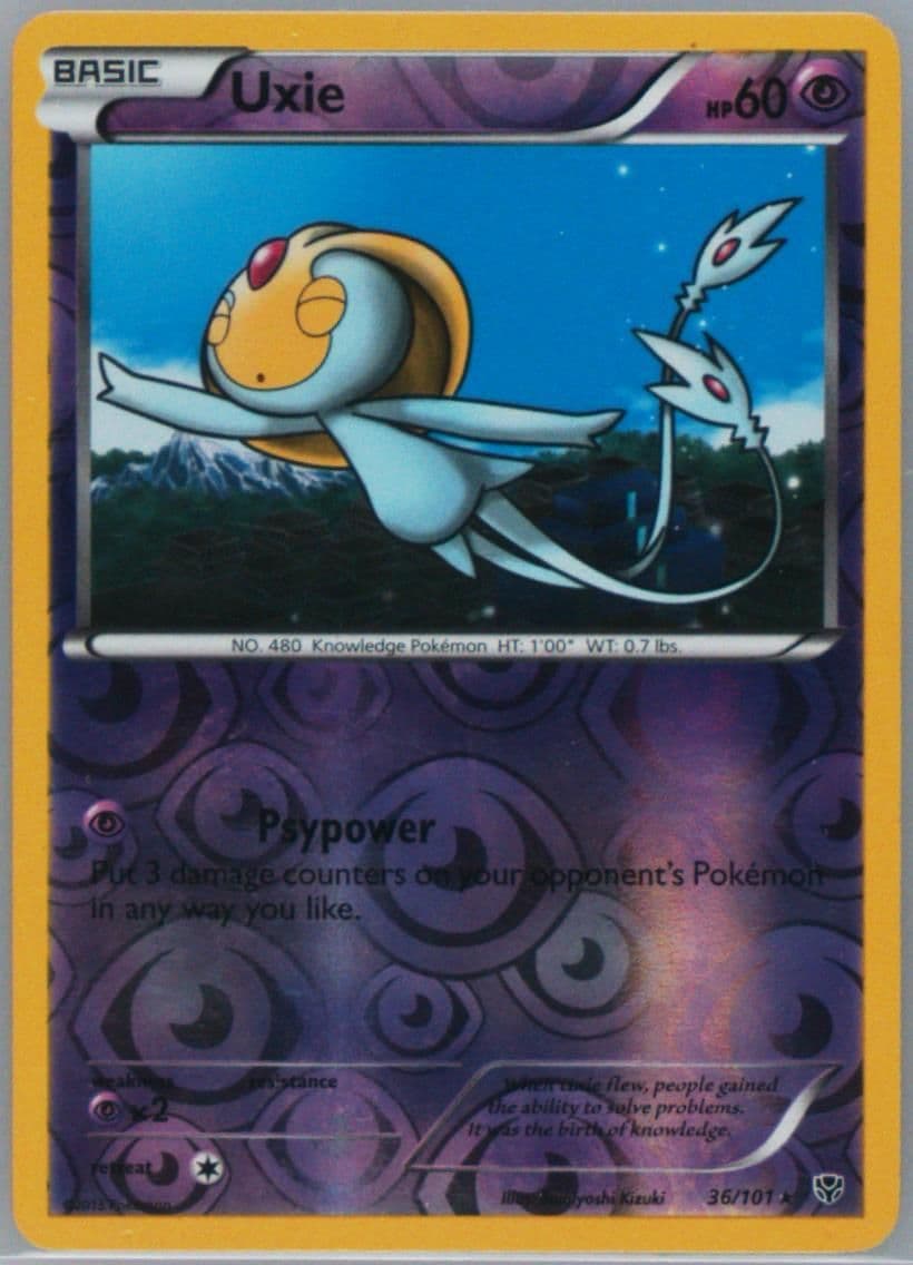Uxie-Reverse Foil (36) 2013 Pokemon Black & White Plasma Blast