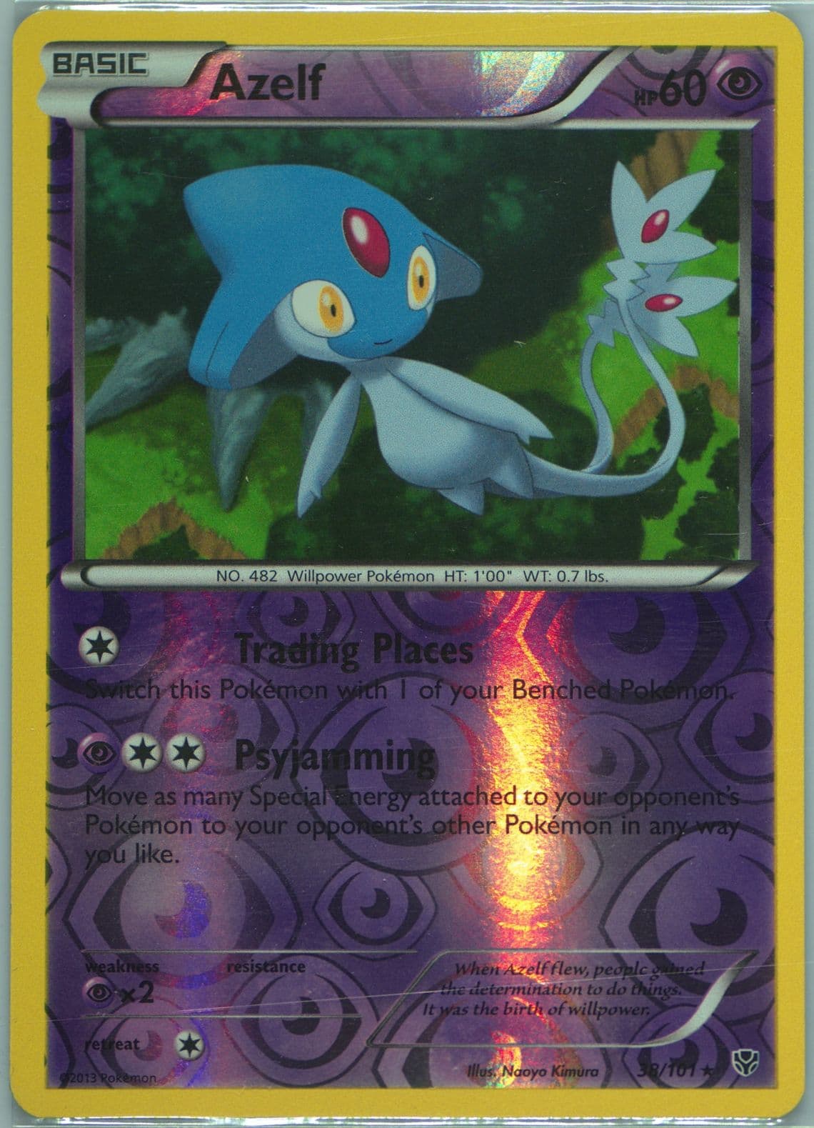 Azelf-Reverse Foil (38) 2013 Pokemon Black & White Plasma Blast