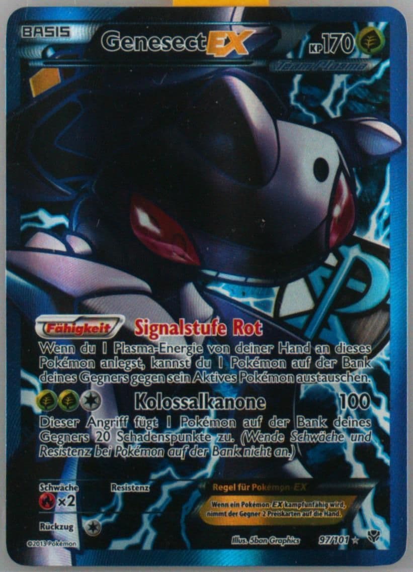 Full Art/Genesect EX German (97) 2013 Pokemon Black & White Plasma Blast
