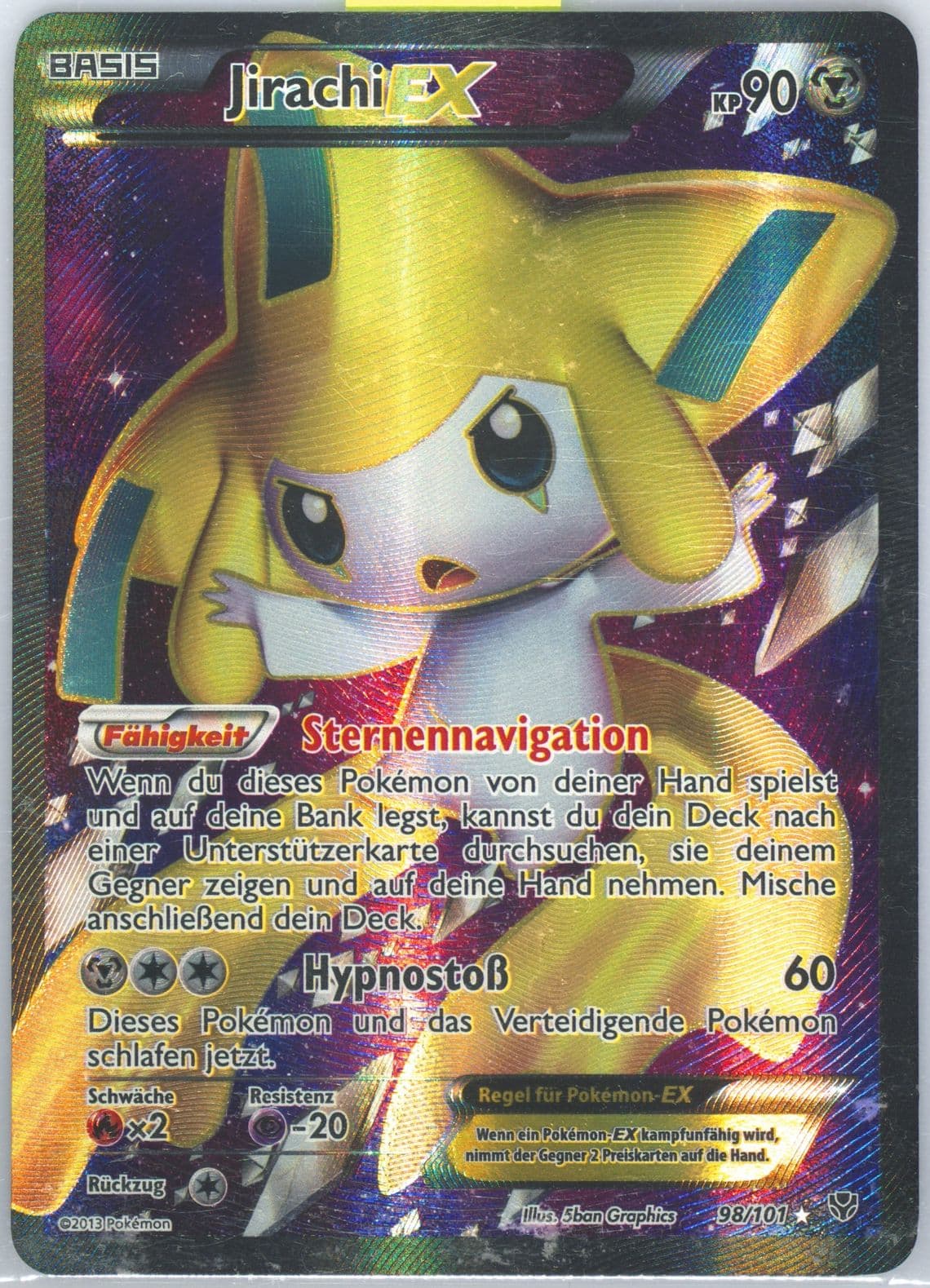 Full Art/Jirachi EX German (98) 2013 Pokemon Black & White Plasma Blast