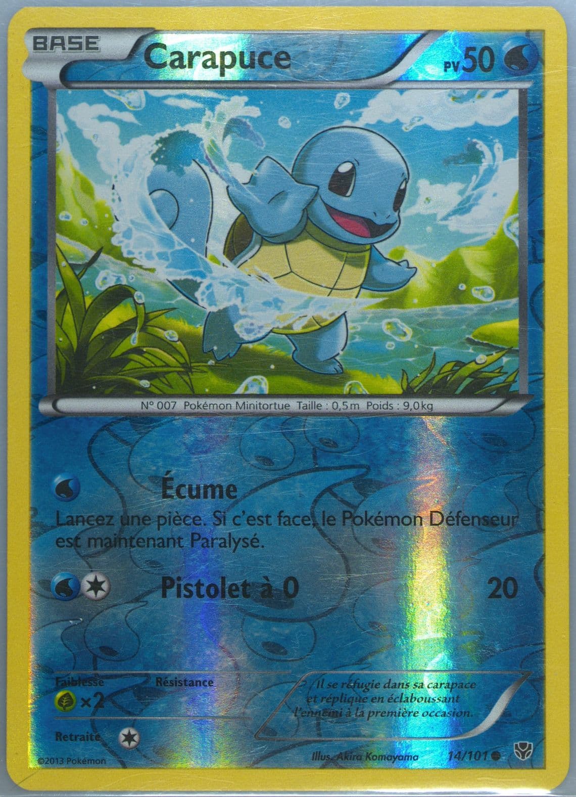 Carapuce-Reverse Foil French (14) 2013 Pokemon Black & White Plasma Blast