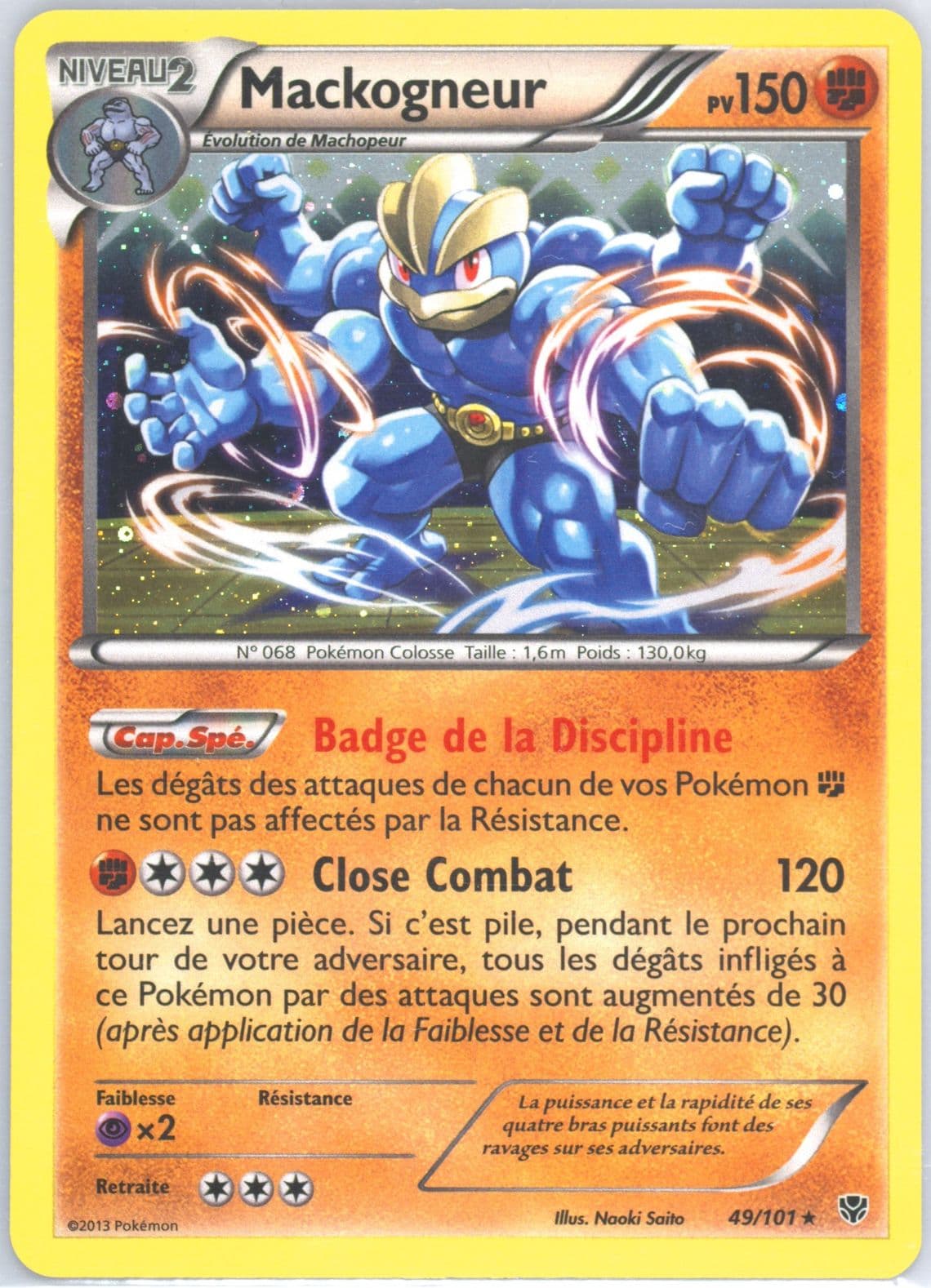 Mackogneur-Holo French (49) 2013 Pokemon Black & White Plasma Blast