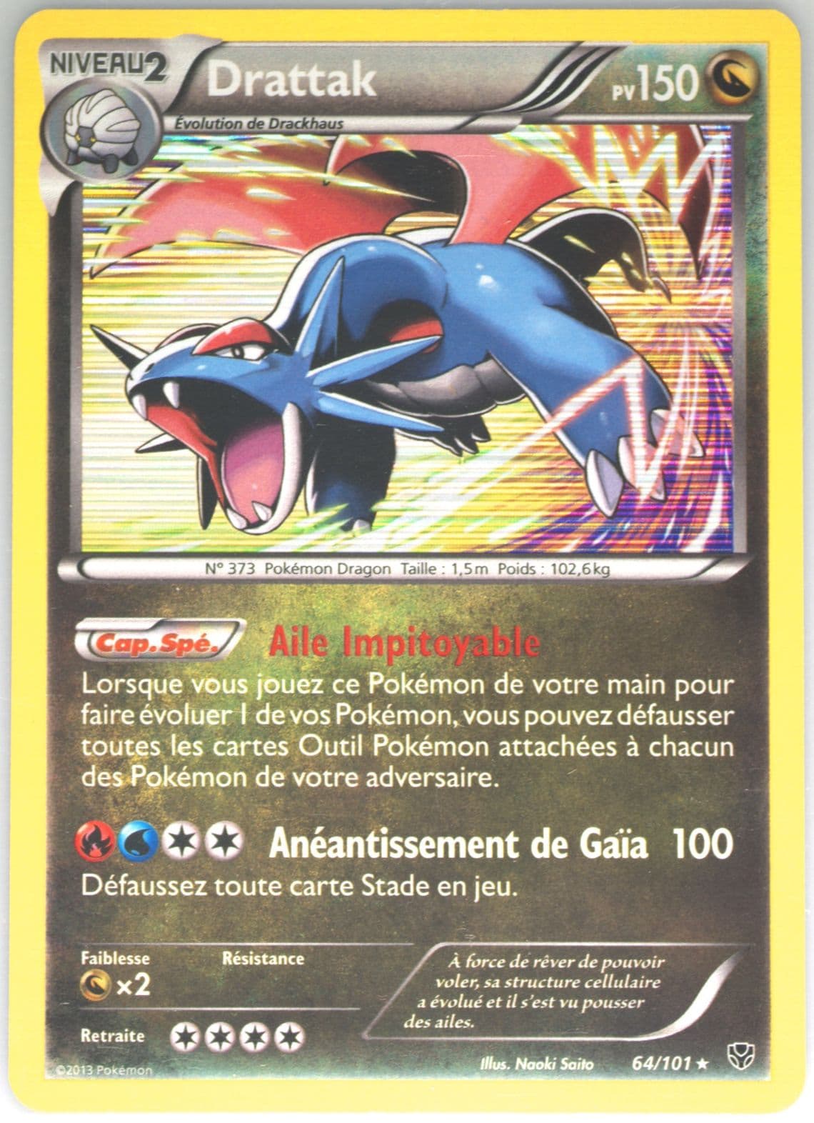 Drattak-Holo French (64) 2013 Pokemon Black & White Plasma Blast